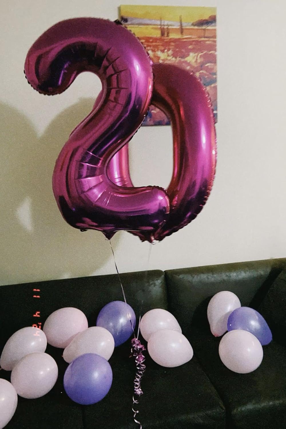 Rosy Purple 40 Inch 0 Number Balloons, 0 Decorations for 10 20 30 40 50 60 70 80 90 100 Birthday, 2026 Rosy Purple Foil Giant Birthday Graduations Anniversary Party Balloon