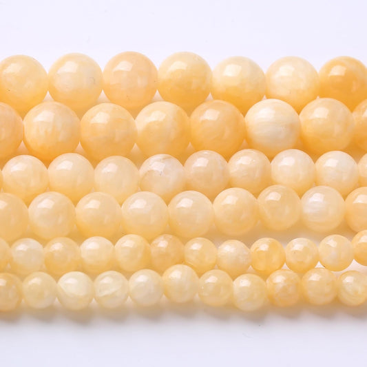 Rice Topaz Stone Beads Gemstone Round Crystal Energy Jade Beads Stone Beads for Jewelry Making DIY Bracelet Necklace Jewelry Making 1 Strand 15.5inch 4MM