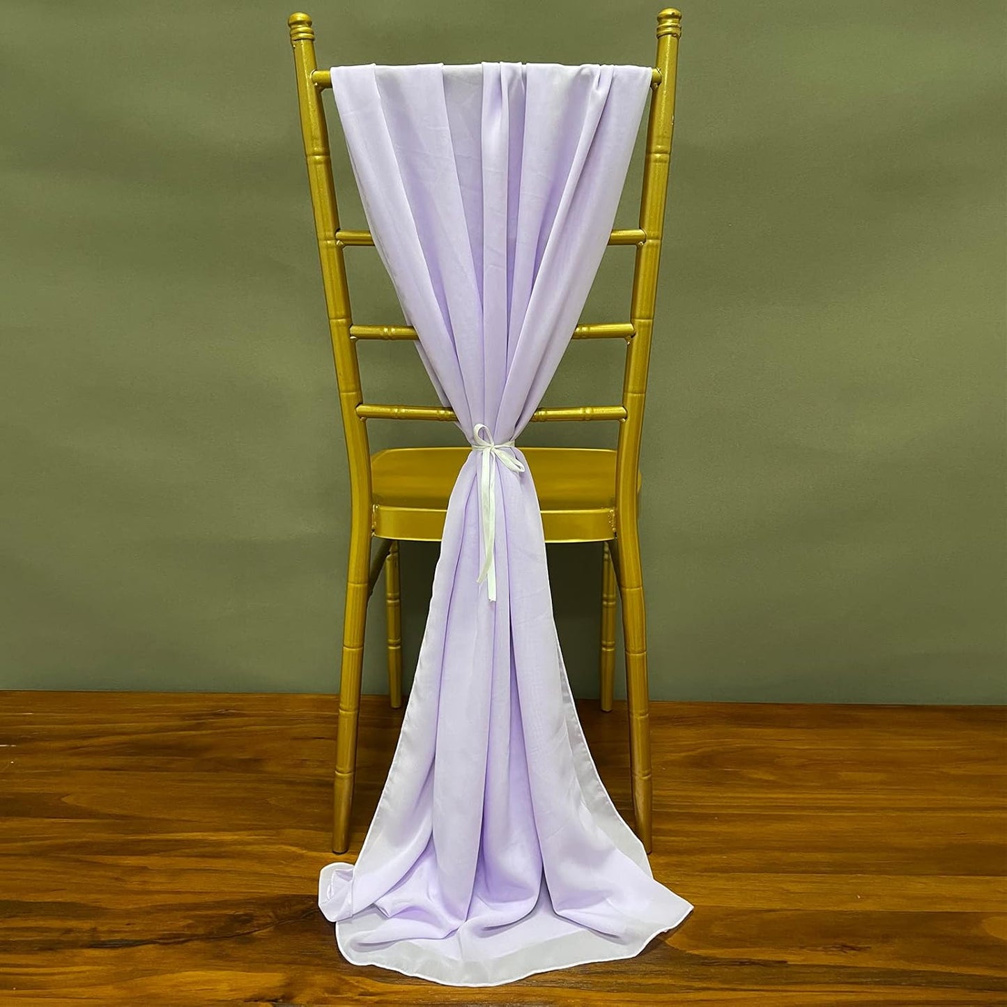 EHLDekol 13ft Lavender Chiffon Table Runner, 29x156 Inches Romantic and Rustic Boho Wedding Runner, Sheer Bridal Party Decorations