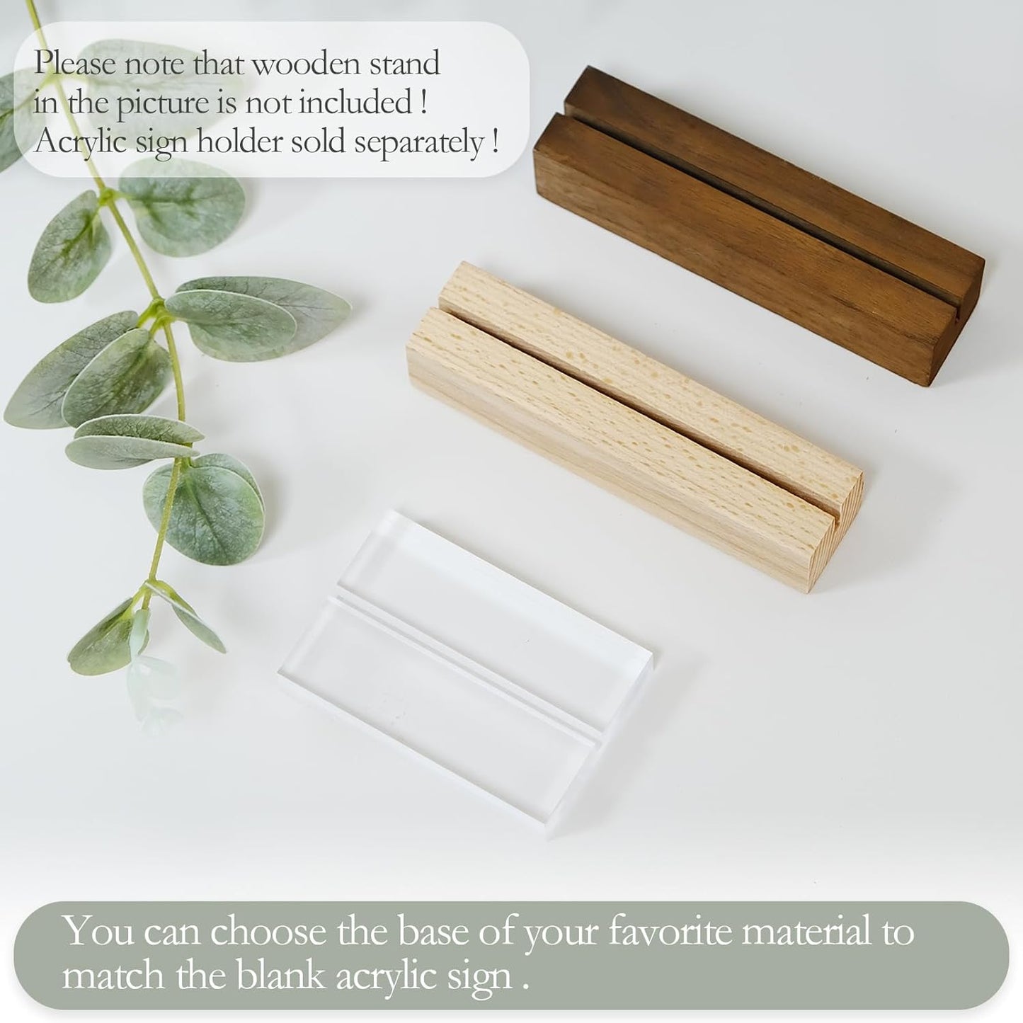 20 Pack Frosted Acrylic Sign Blank for Table Numbers, 5 x 7 Inch Acrylic Blank Frosted Sheet Sign 1/8 inch Thick, Use for DIY Wedding Table Signs, Wood Stand NOT Included