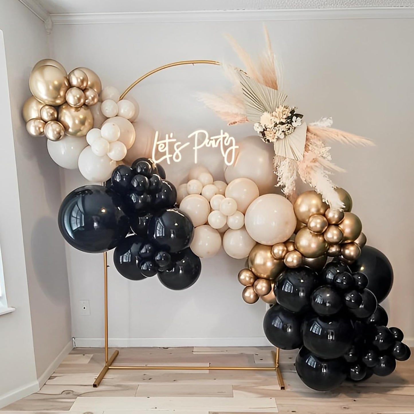 90pack Black Balloons Different Size 18/12/10/5 Inch Black Balloon Garland Arch Kit for Graduation, Wedding, Birthday, New Year, Baby Shower, Anniversary, Holiday Party Decorations