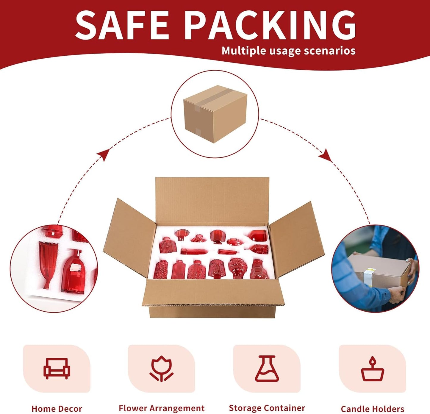 Glass Bud Vases Set of 30 pcs for Wedding,Home Decor,and Events,Mini Vases for Centerpieces and Gifts,Ideals for Candle Holders,Diffuse Bottles,Plant hydroponics Stations(Wine Red)