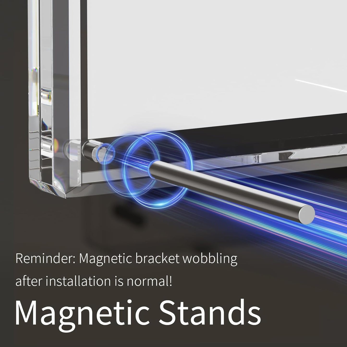 NIUBEE 5x7 Acrylic Picture Frames, Clear Photo Frame for Living Room, Diamond Edge Design, Portrait and Landscape Magnetic Family Thick Desktop Frame