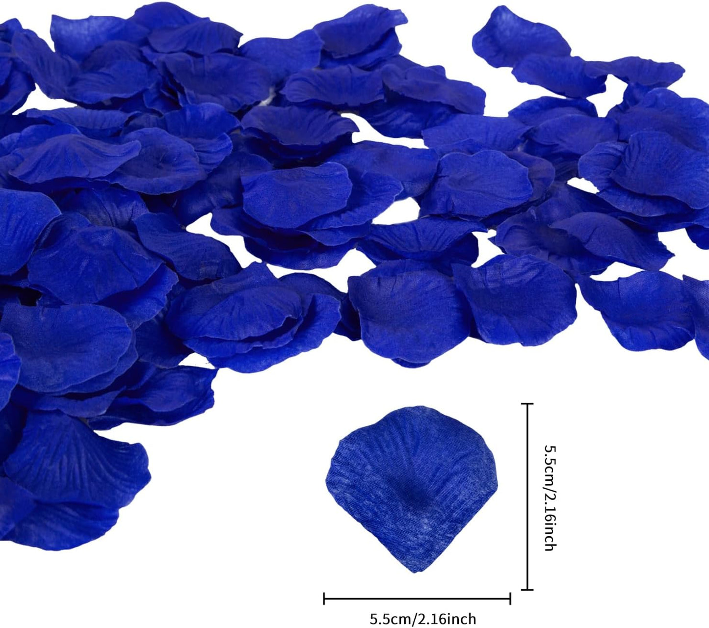 Ouddy Decor 3000 Pcs Rose Petals Artificial Flowers for Valentine's Wedding Decor Romantic Night Bridal Party Home Decorations, Blue