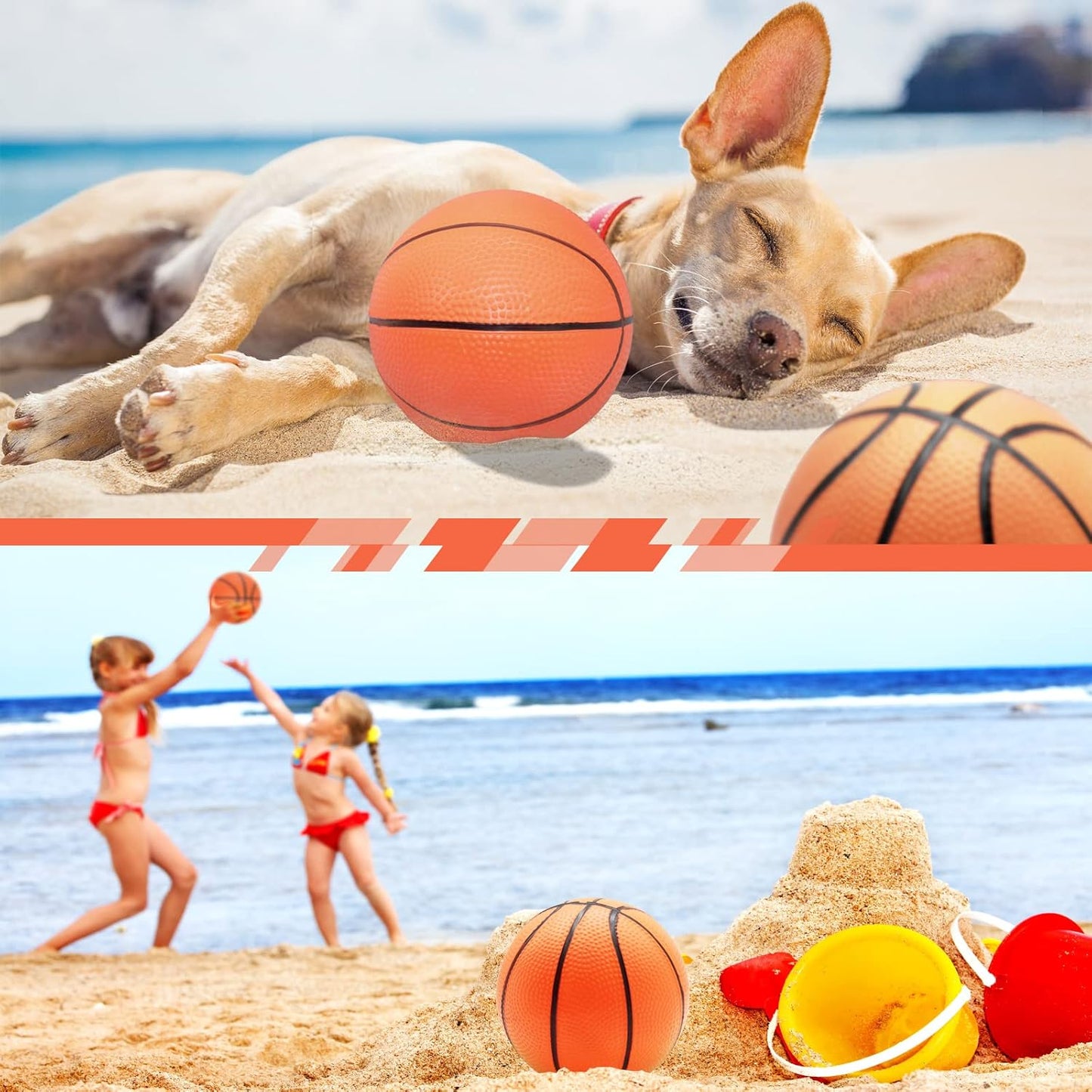 30Pcs 7" Inch Mini Basketball Balls Bulk Small Basketball Set with Pump, PVC Small Basketball for Over The Door Basketball Hoop Games Party Favors Indoor Outdoor Play Adults Kids Pool Beach Basketball