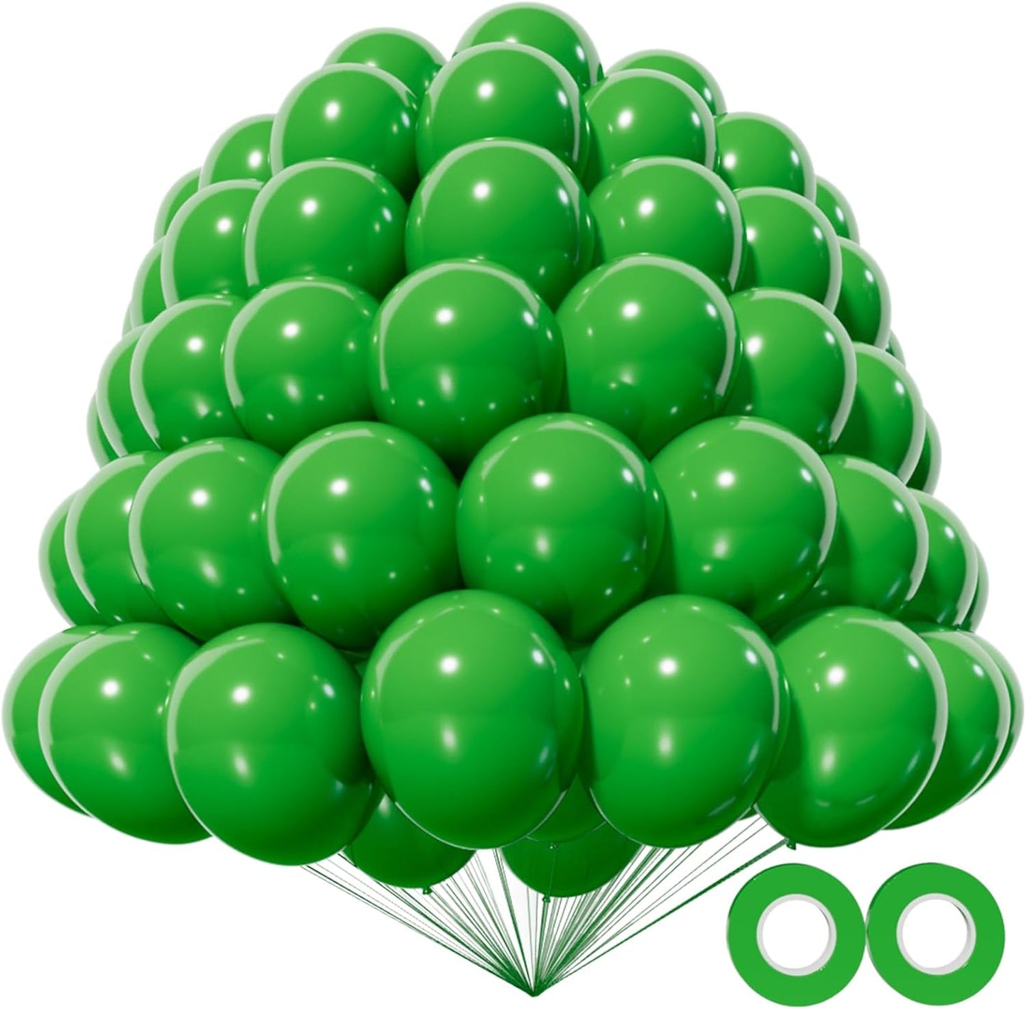 KAWKALSH 200pcs Dark Green Balloons 5 Inch, Small Mini Latex Balloons for Party Birthday Baby Shower Anniversary Festival Arch Garland Decoration