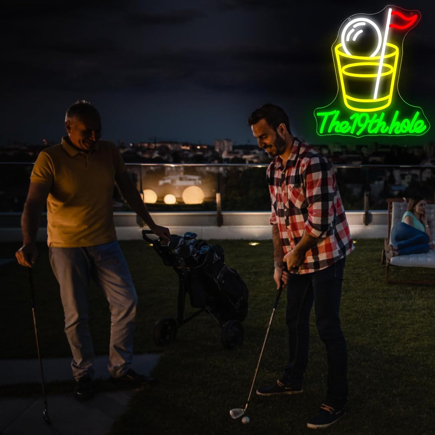 Golf Neon Sign for Wall Decor Golf Neon Light for Man Cave Dimmable LED Light Up Sign for Course Gym Club Bedroom Park Party Club Decor Birthday Gifts Art Size13.1 * 12.9In(WZCP204)