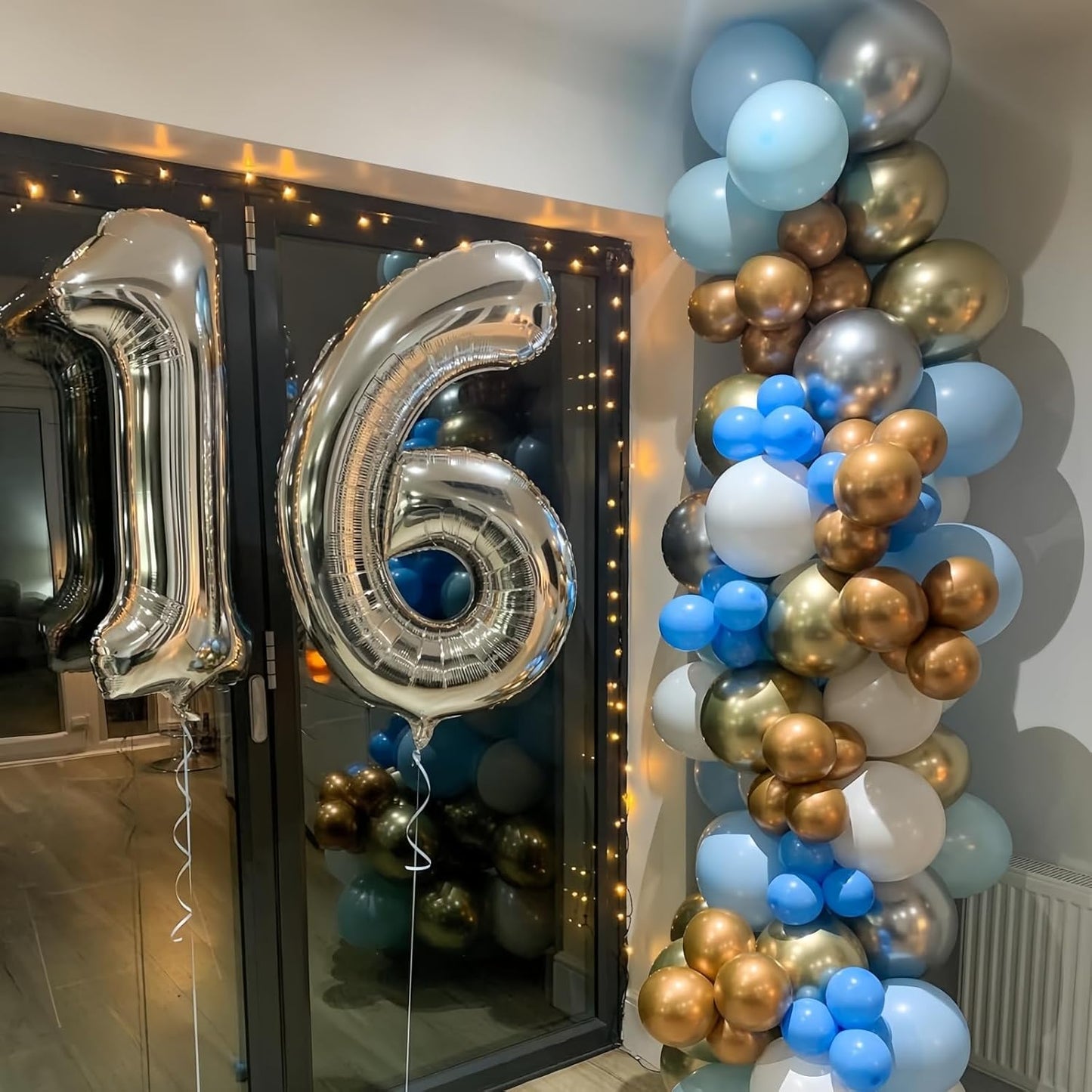 Silver 6 Balloon,40 Inch Number 6 Balloon,6 Birthday Balloon Decorations,Helium Silver 6 Balloon Number for Birthday Party Decorations