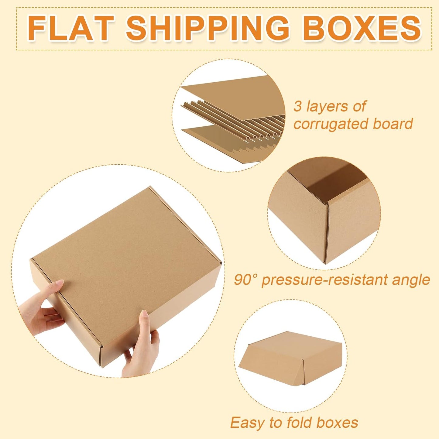 Qilery 100 Pcs Shipping Boxes Cardboard Gift Corrugated Cardboard Brown Boxes Mailer Packaging for Mailing Small Business Present (11 x 8 x 5 Inches)