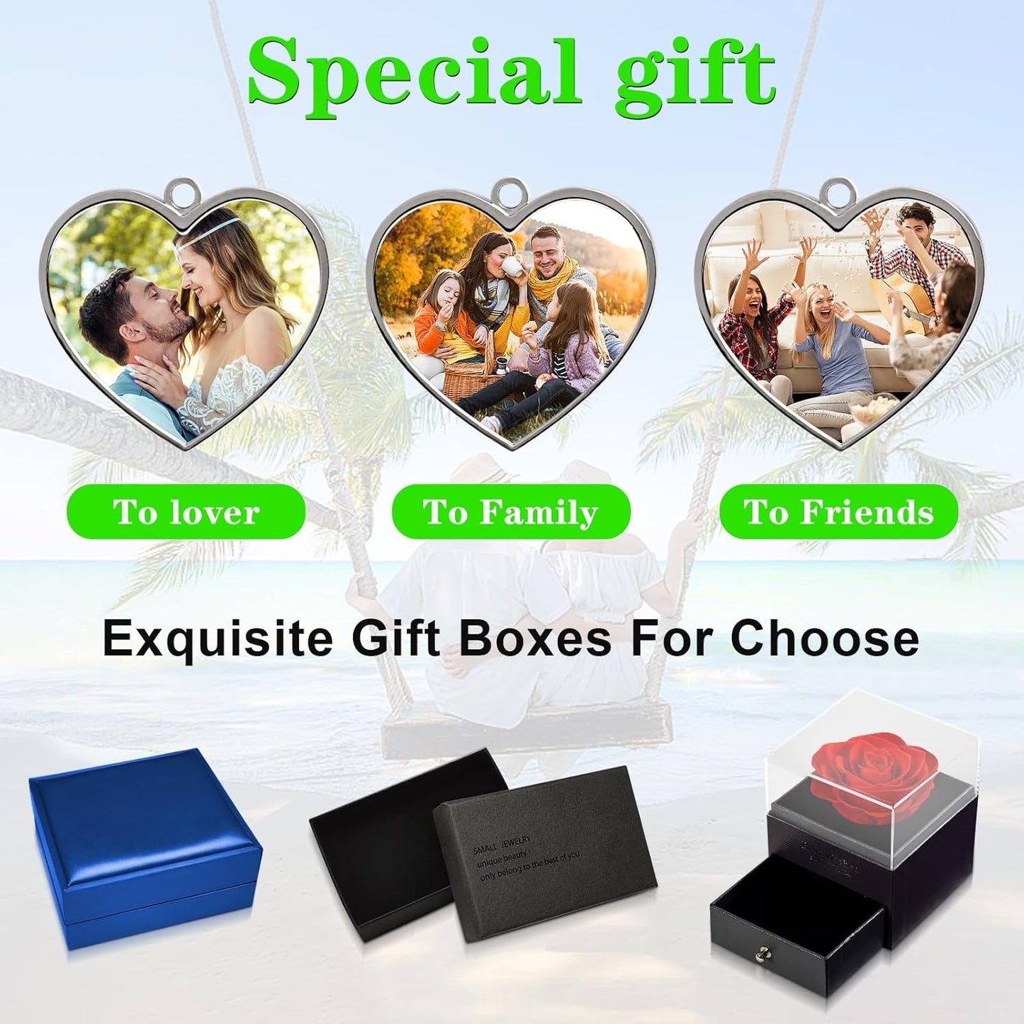 Double Side Custom Keychain with Picture Personalized Engraving Photo Text Customized Gifts for Men Women