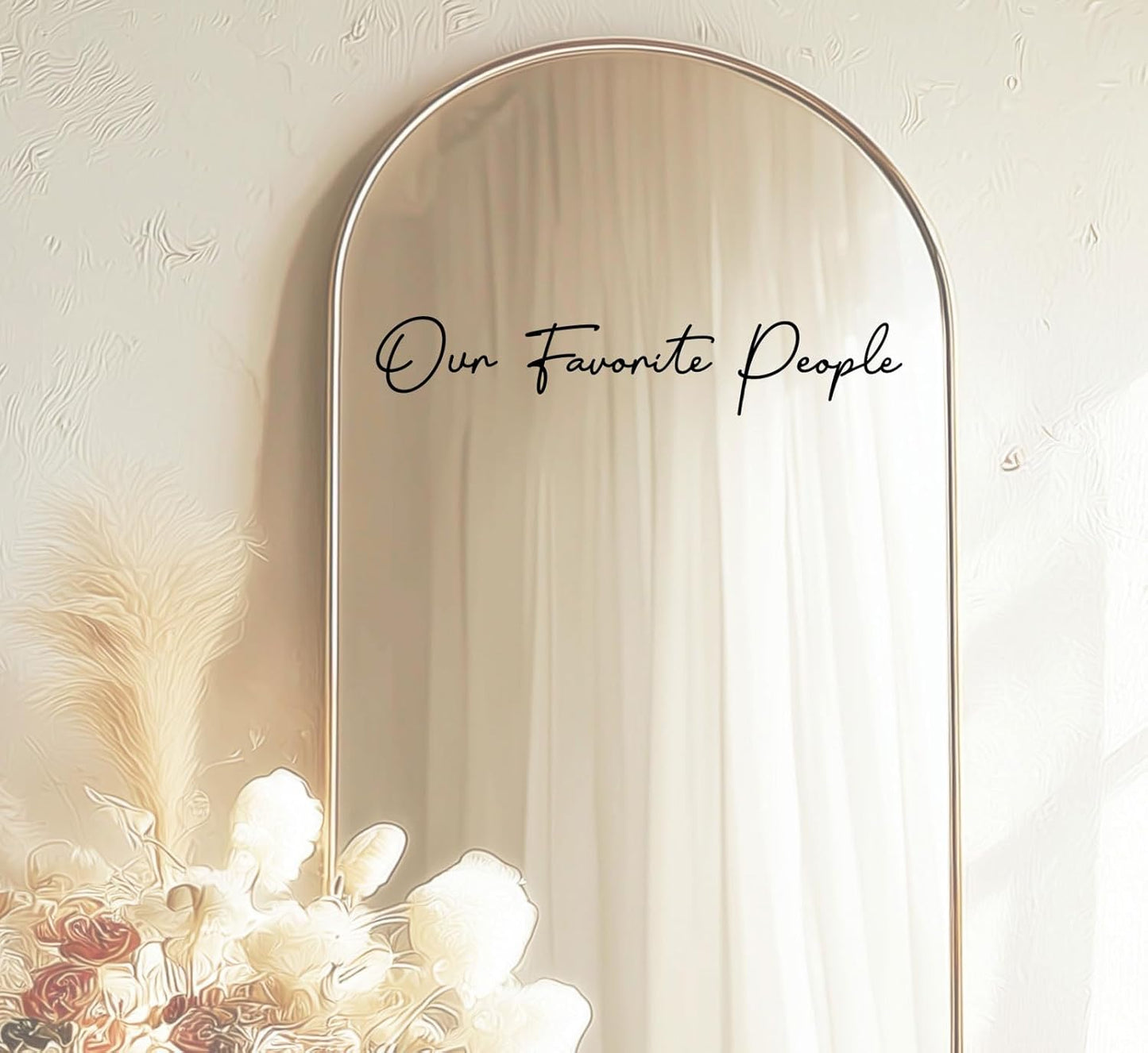 Our Favorite People Seating Chart Decal Wedding Seating Chart Header Decal for Mirror Our Favorite People Welcome Sign Wedding Welcome Vinyl (Black, Width 20")