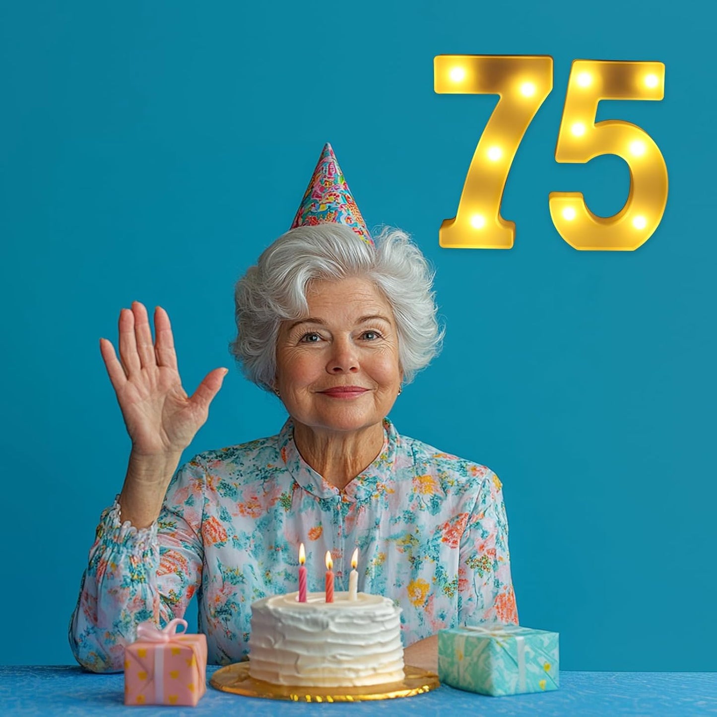 75th Birthday Decorations for Women Men,75 Birthday Decorations for Centerpieces Table,75 Light Up Numbers Sign Led for Party Backdrop Wall Decor for Wedding Anniversary Home