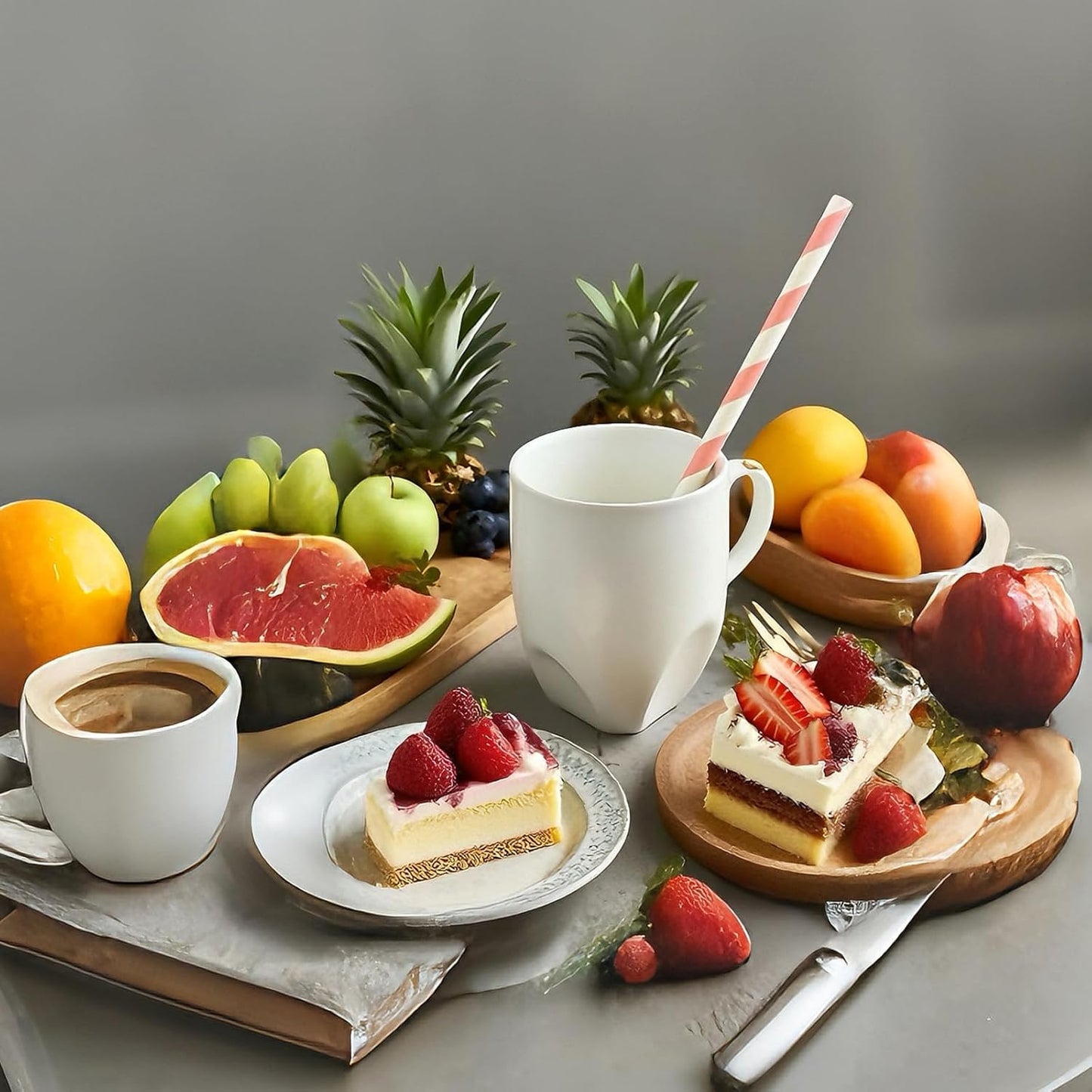 YAOSHENG pink Paper Straws for drinking, 100 Pack pink Striped paper straws for Party Supplies,Birthday,Wedding,Juice, shakes,Smoothies,cocktail