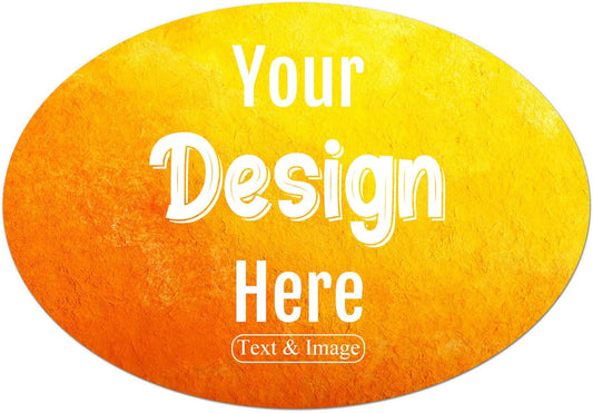100-500 Custom Stickers Personalized Labels, Customized Stickers with Any Image Logo and Text. Custom Stickers for Business Logo Labels,etc. (Oval,4X3 Inch)
