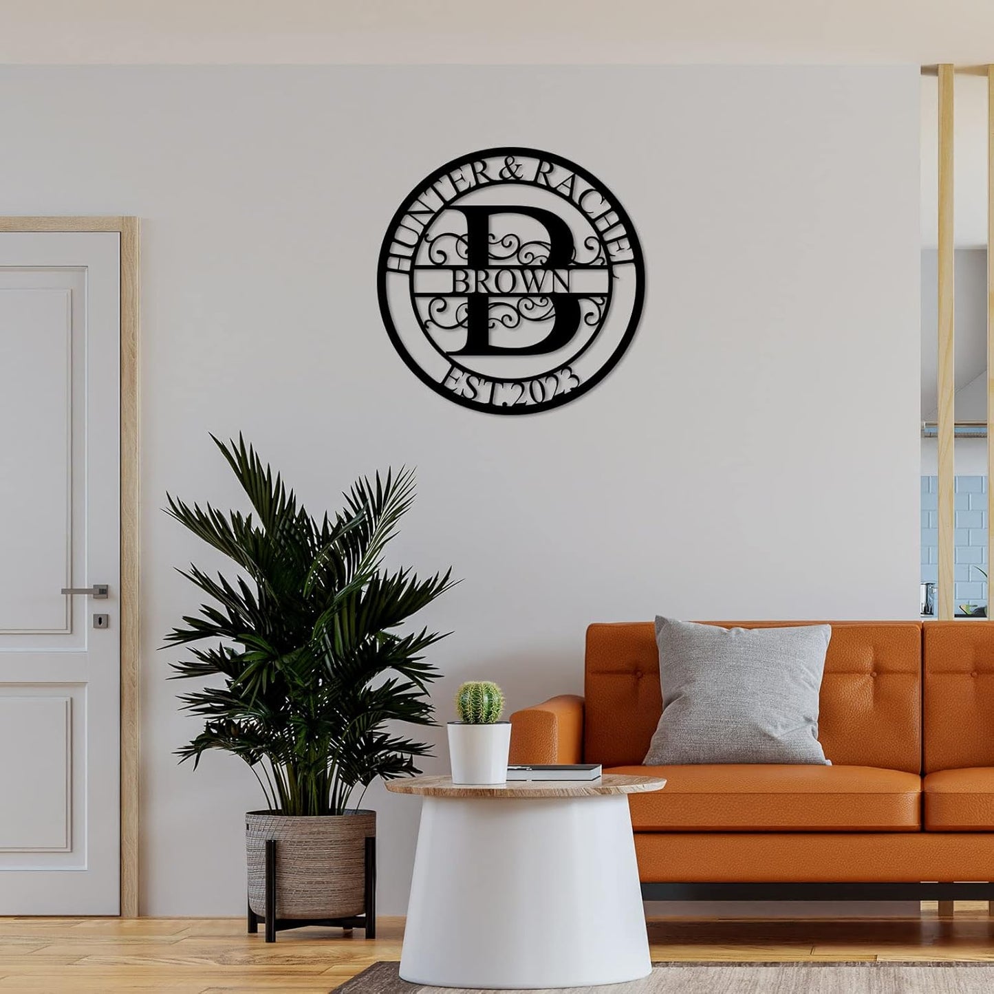 Custom Metal Sign - Family Name Sign - Personalized Metal Signs for Outdoor - Split Letter Monogram Wall Decor - Metal Wall Art - Wedding Gift for Couples