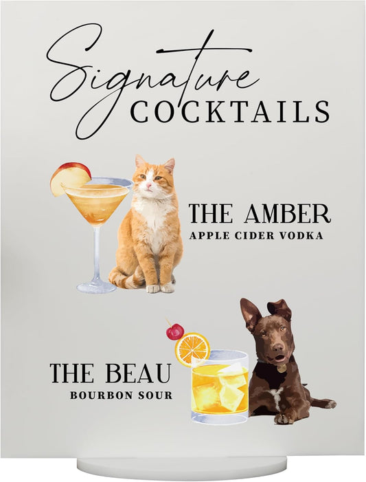 Pet Signature Drink Wedding Signs