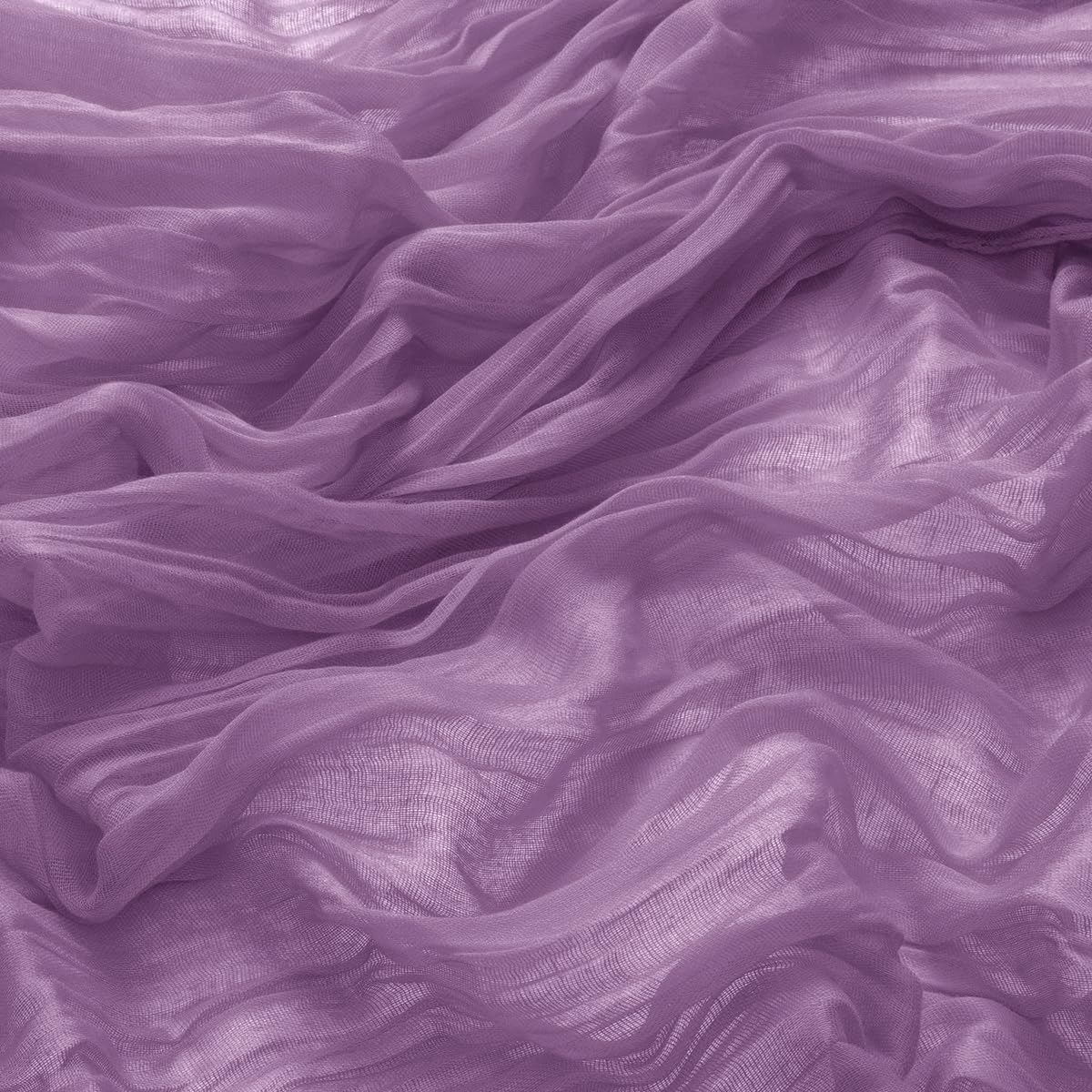 MLMW 4 Pack Fall Table Runner Purple Cheesecloth Boho Rustic Sheer Cheese Cloth Table Runner 160 inch 13.3ft for Halloween Wedding Party Baby Bridal Shower Birthday