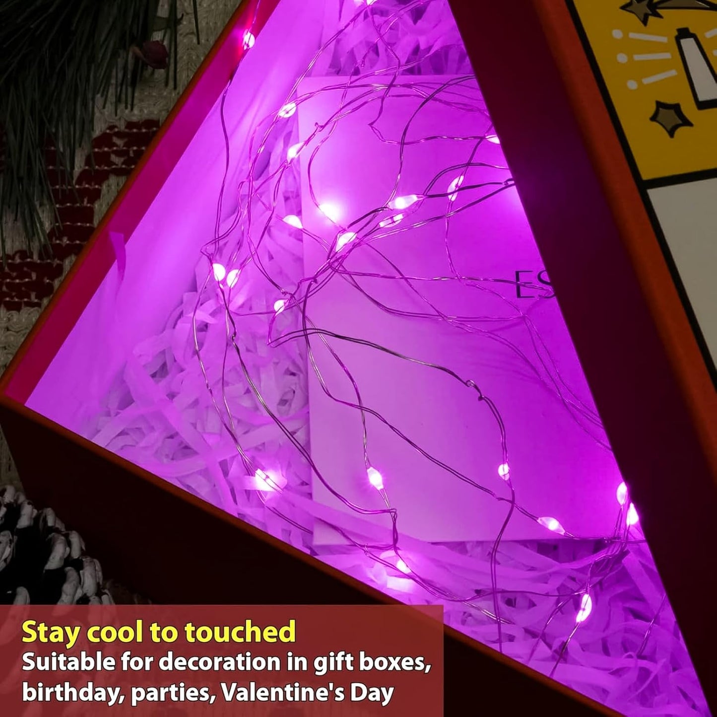 HXWEIYE 6 Pack Pink Fairy Lights Battery Operated, 7ft 20LED Mini Fairy Mason Jar Light, Waterproof Firefly Starry Lights for DIY Wedding Party Bedroom Patio Christmas Décor