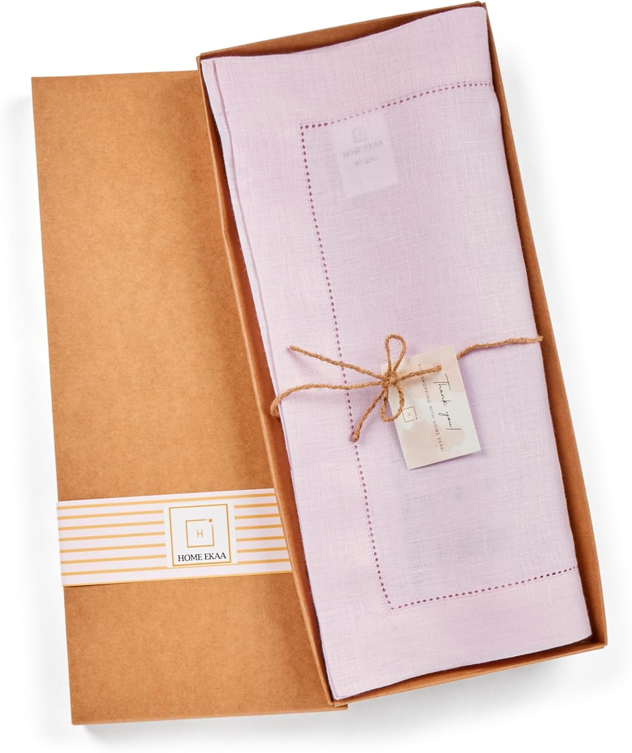 Linen Table Runner 72 inches Long – 100% Pure Linen Pink Hemstitch Table Runner 14 x 72 Inch for Dining, Spring, Summer, Wedding Decorations, Gift – Elara