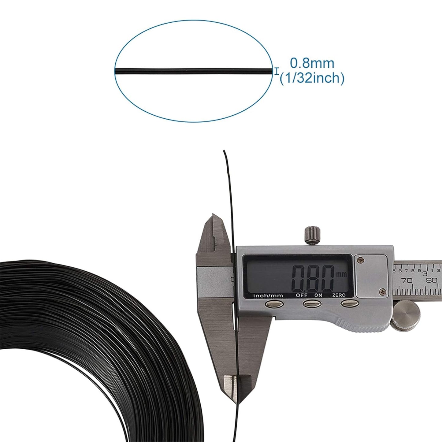 Fashewelry 984 Feet 0.8mm Black Aluminum Wire Bendable Metal Craft Wire String for Beading Sculpting Jewelry Making