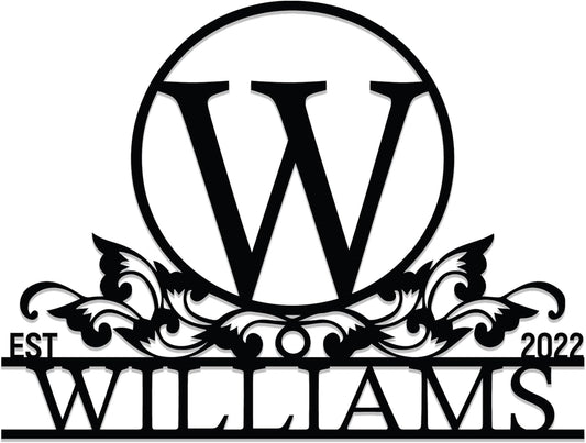 Personalized Metal Name Signs, Split Letter Monogram Wall Art Decor, Durable Steel Family Last Name Decor, Custom Signs Indoor or Outdoor, Personalized Wedding Gifts, Housewarming Gift