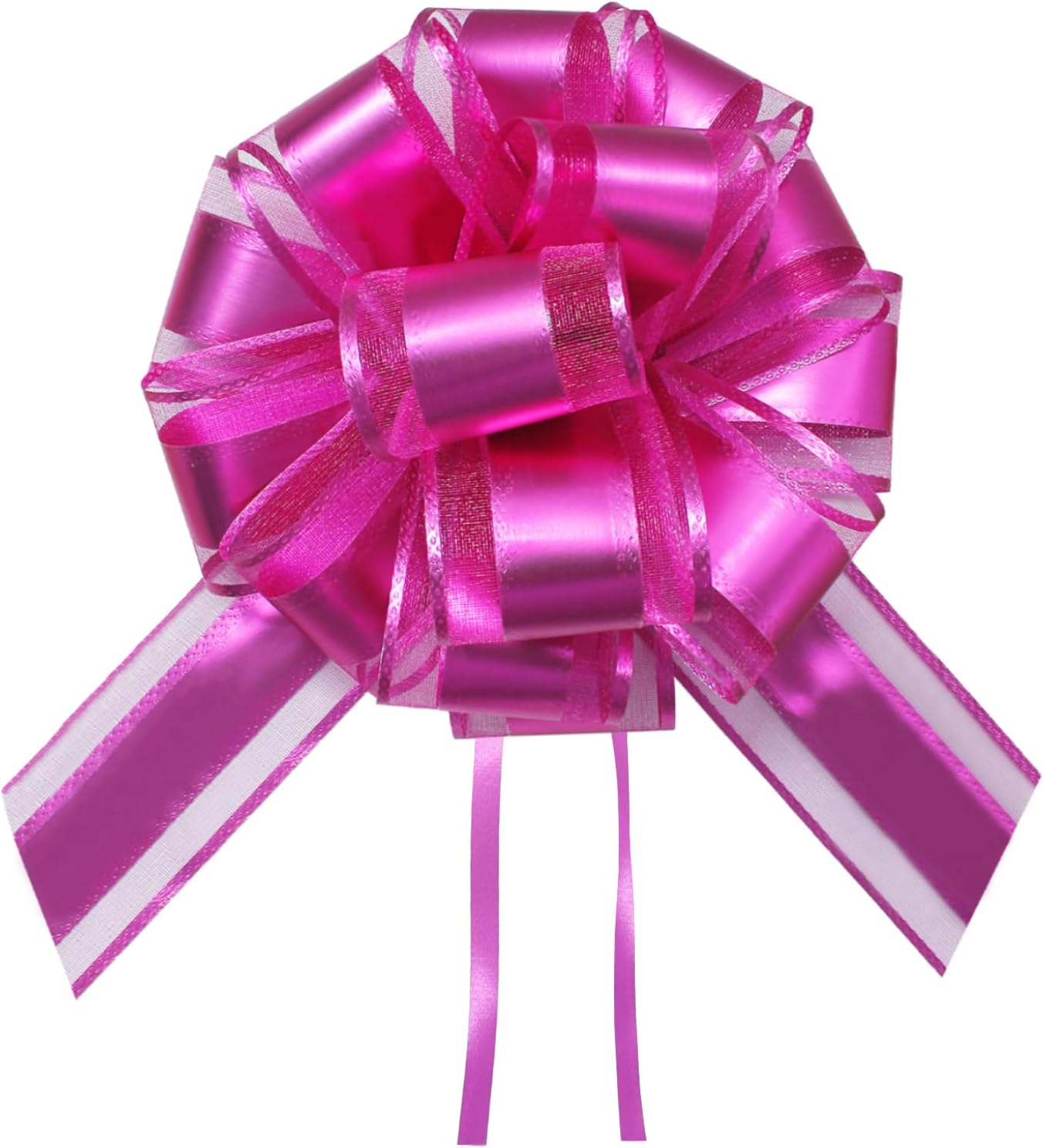 7 Pieces Large Pull Bows, 6 inche, Big Bow for Gift Wrapping, Christmas Party Birthday, Wedding Baskets,Valentine's Day Gift Decorations, Flower Decoration (Rose Red)