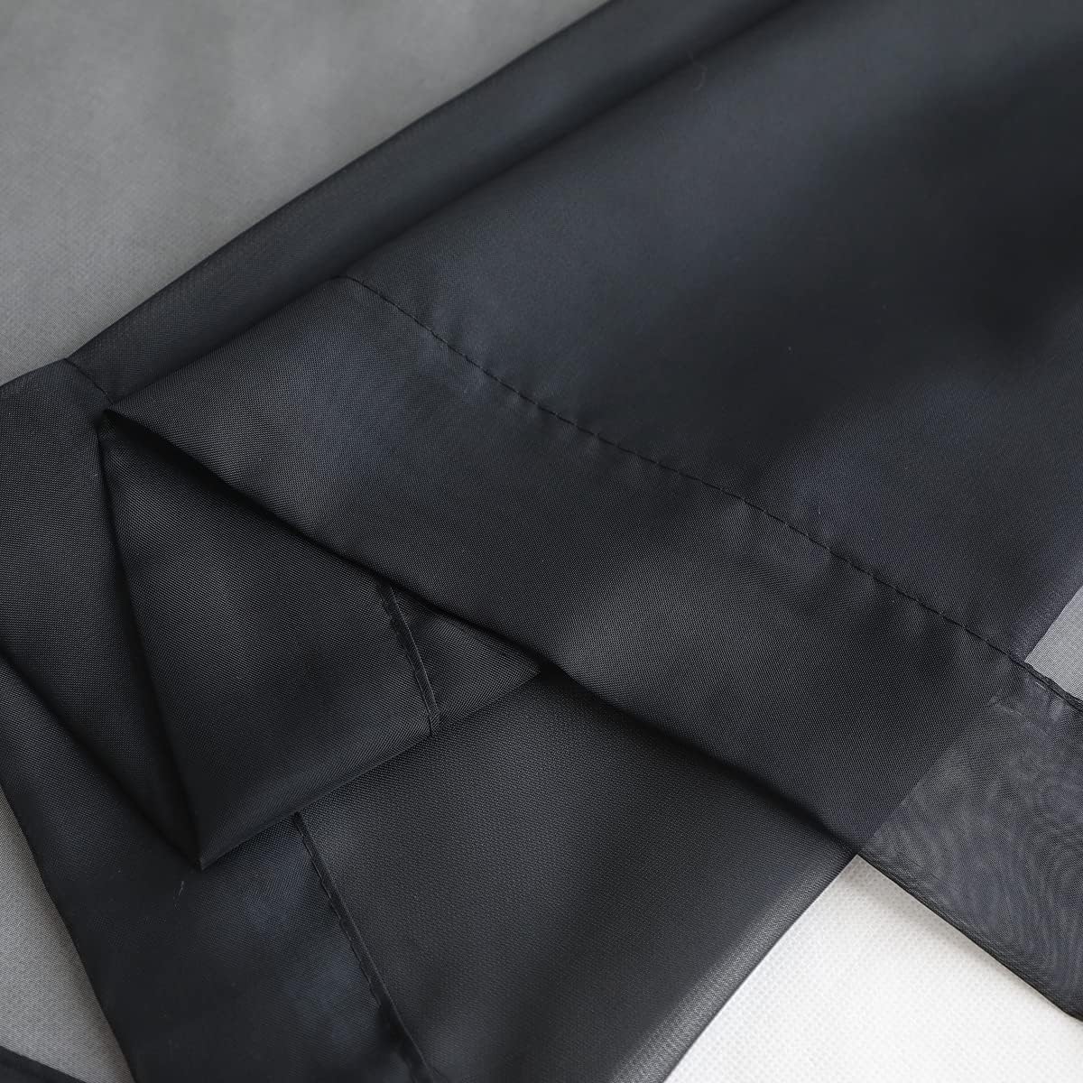 Window Black Sheer Curtains 60 Inches Width 120 Inches Long 2 Panels Sheer Curtain Clear Curtains Basic Rod Pocket Panel for Home Living Room Bedroom Kids Room Yard Patio Parlor Sliding