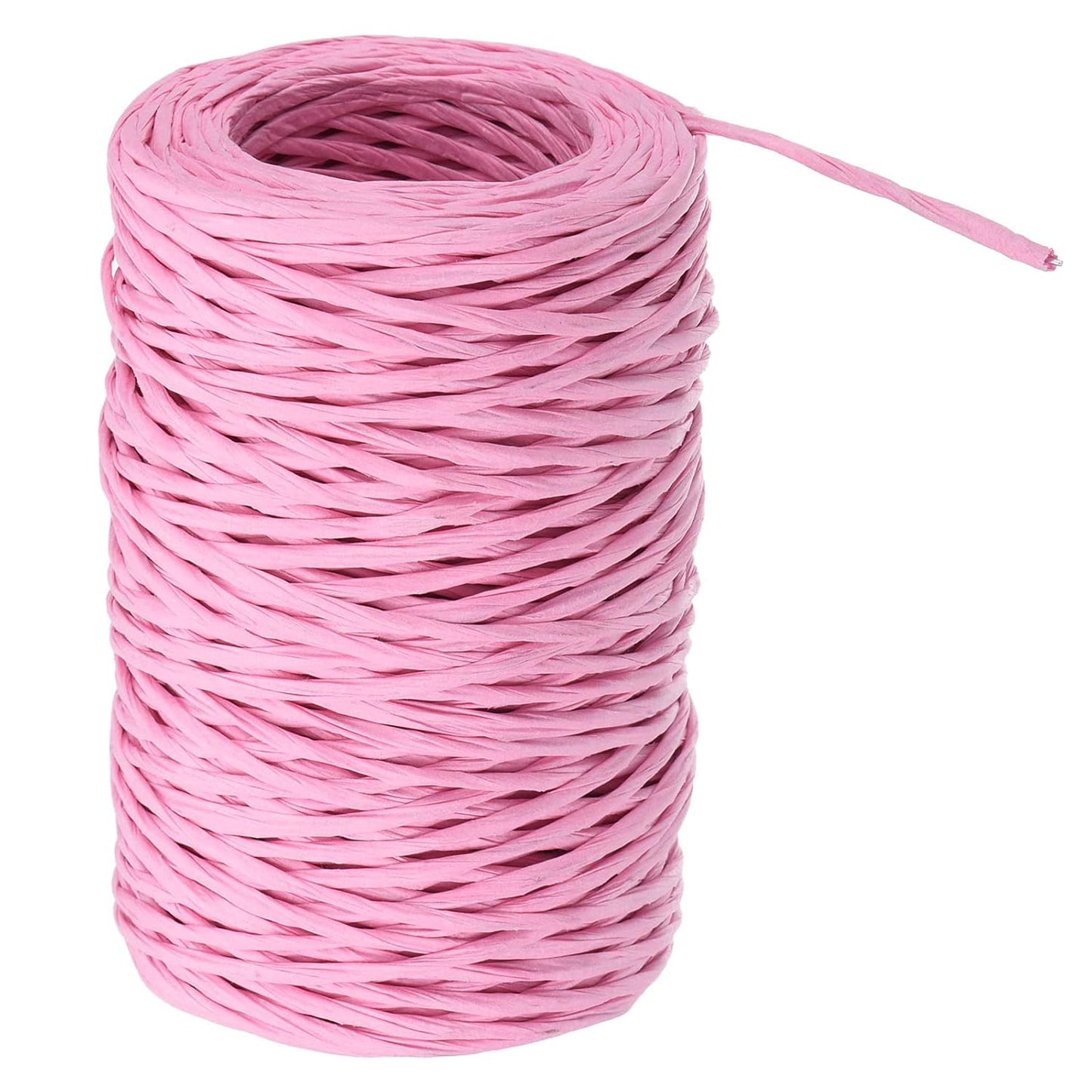 PATIKIL 164 Feet Floral Bind Wire Wrap Twine, 2mm Pink Paper-Wrapped Iron Wire for Flower Bouquets