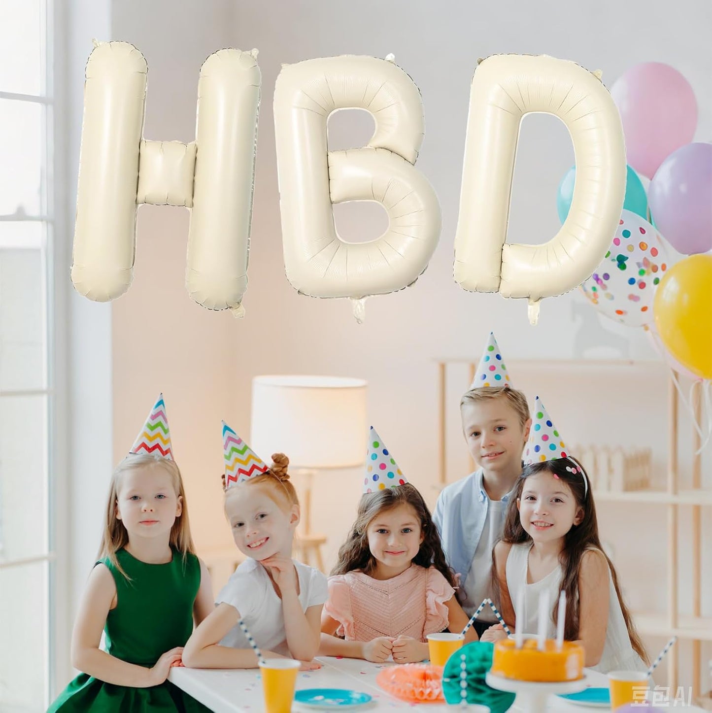 40 Inch Letter Balloons H, Big Custom A-Z Alphabet Foil Name Balloon Cream White, Self Inflating Beige Customize Helium Balloon Letters H for Women Girls Happy Birthday Oh Baby Shower Party Decoration