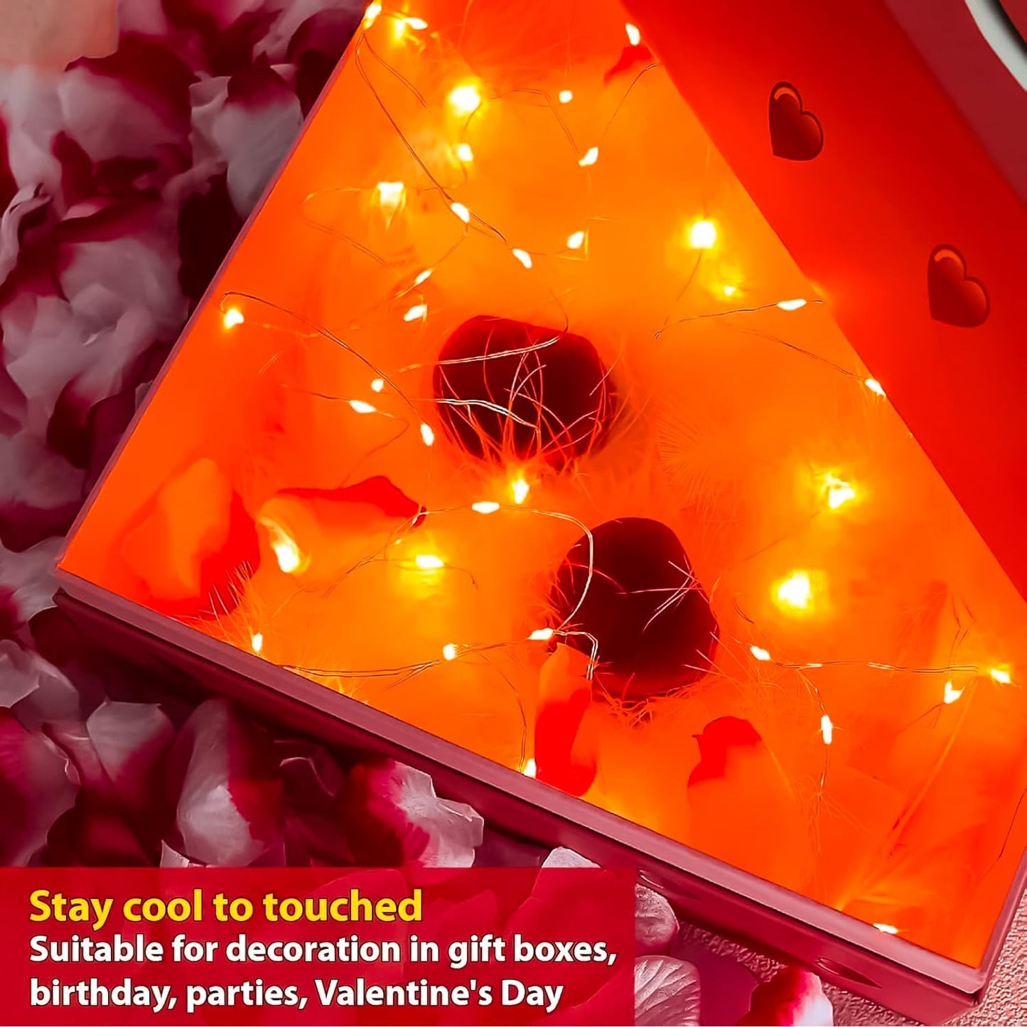 HXWEIYE 12 Pack 7ft 20LED Orange Fairy Lights Battery Operated for Mason Jar DIY Wedding Party Bedroom Patio Christmas Décor