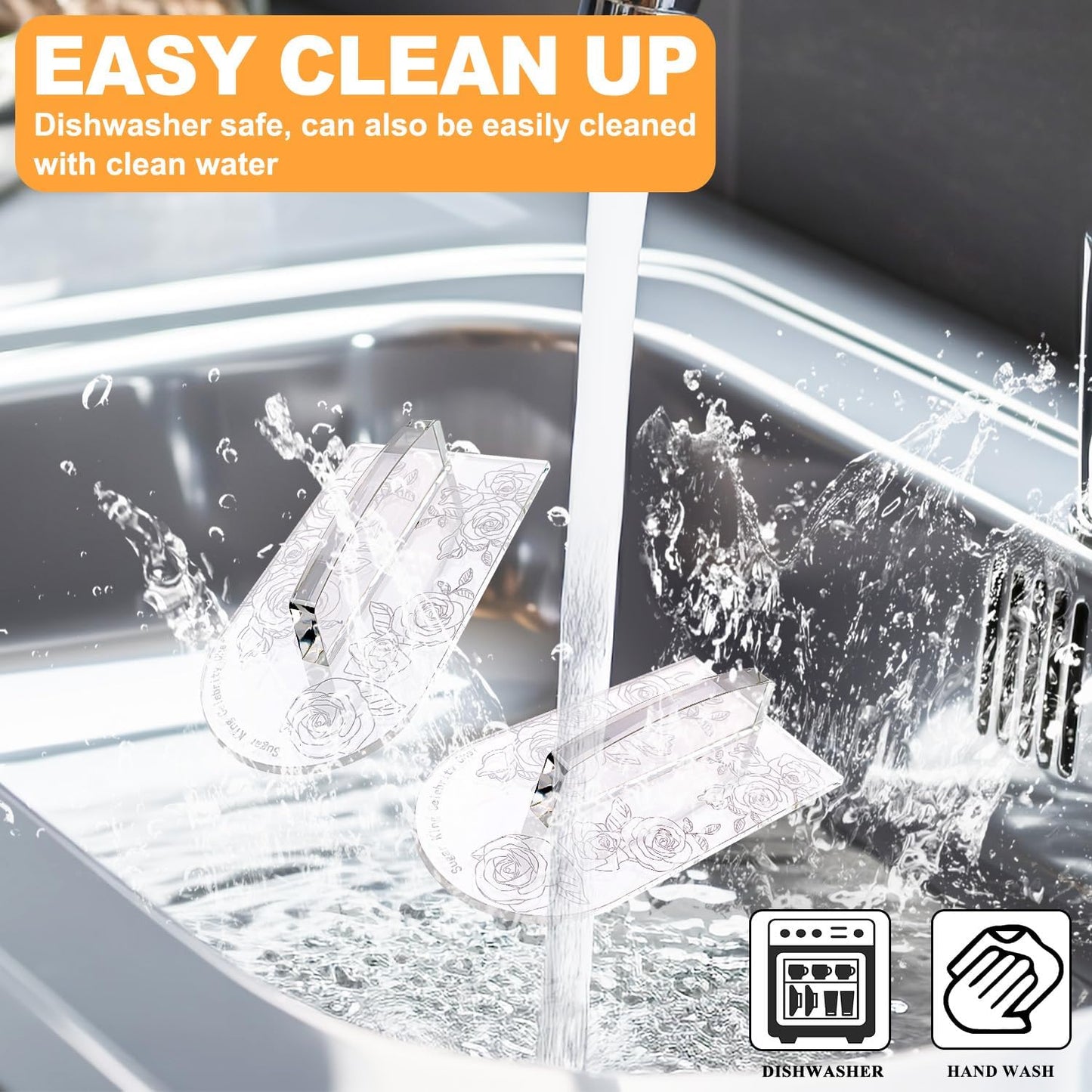 KALAIEN Fondant Smoother with Handle Acrylic Cake Smoother Tool for Icing fondant tools set-Round