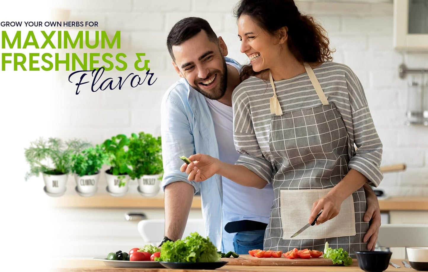 Deluxe Indoor & Outdoor Herb Garden Kit – 8 or The Most Popular Culinary Herbs with Pots & Soil for Windowsill or Patio Growing