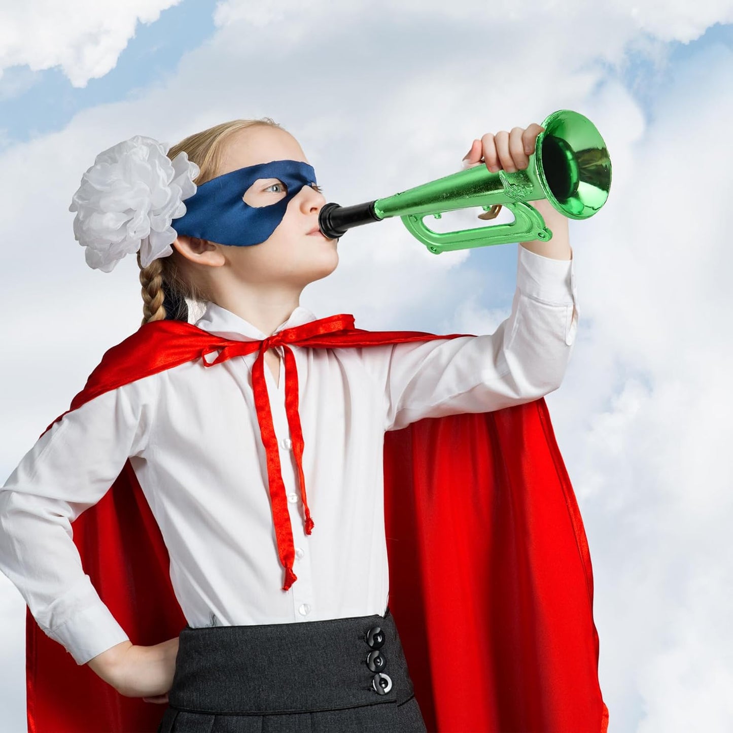 18 Pack 7 Inch Kid Trumpet Instrument Mini Trumpet Toys Kids Horn Musical Instruments Musical Educational Toys for Kids Parties and Events Cool Birthday Party Favors