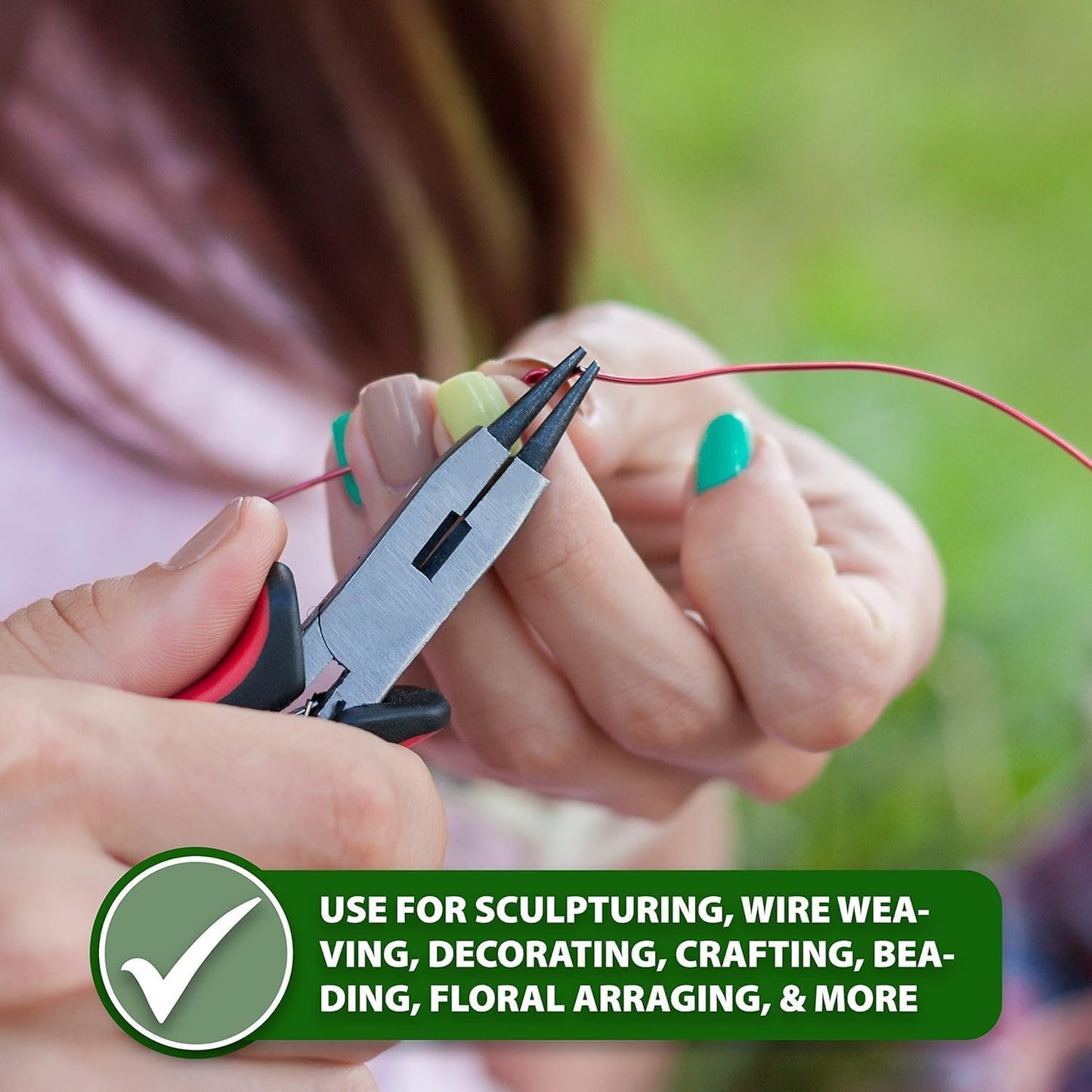 Mandala Crafts 13 Gauge Anodized Aluminum Craft Wire for Jewelry Making - 60 FT Colored Flexible Light Green Wire - Bendable for Bonsai Armature Crafting Sculpting