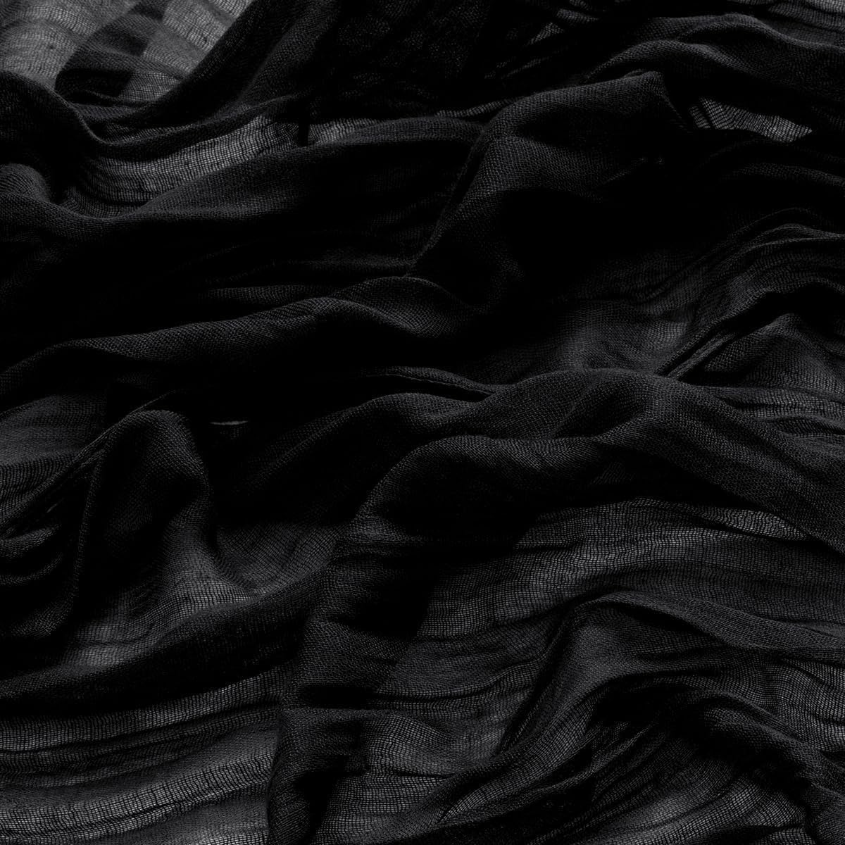 MLMW Halloween Table Runner Cheesecloth Black Boho Gauze Cheese Cloth 160 inch Rustic Sheer Table Runner 13.3ft for Party Wedding Baby Bridal Shower Birthday