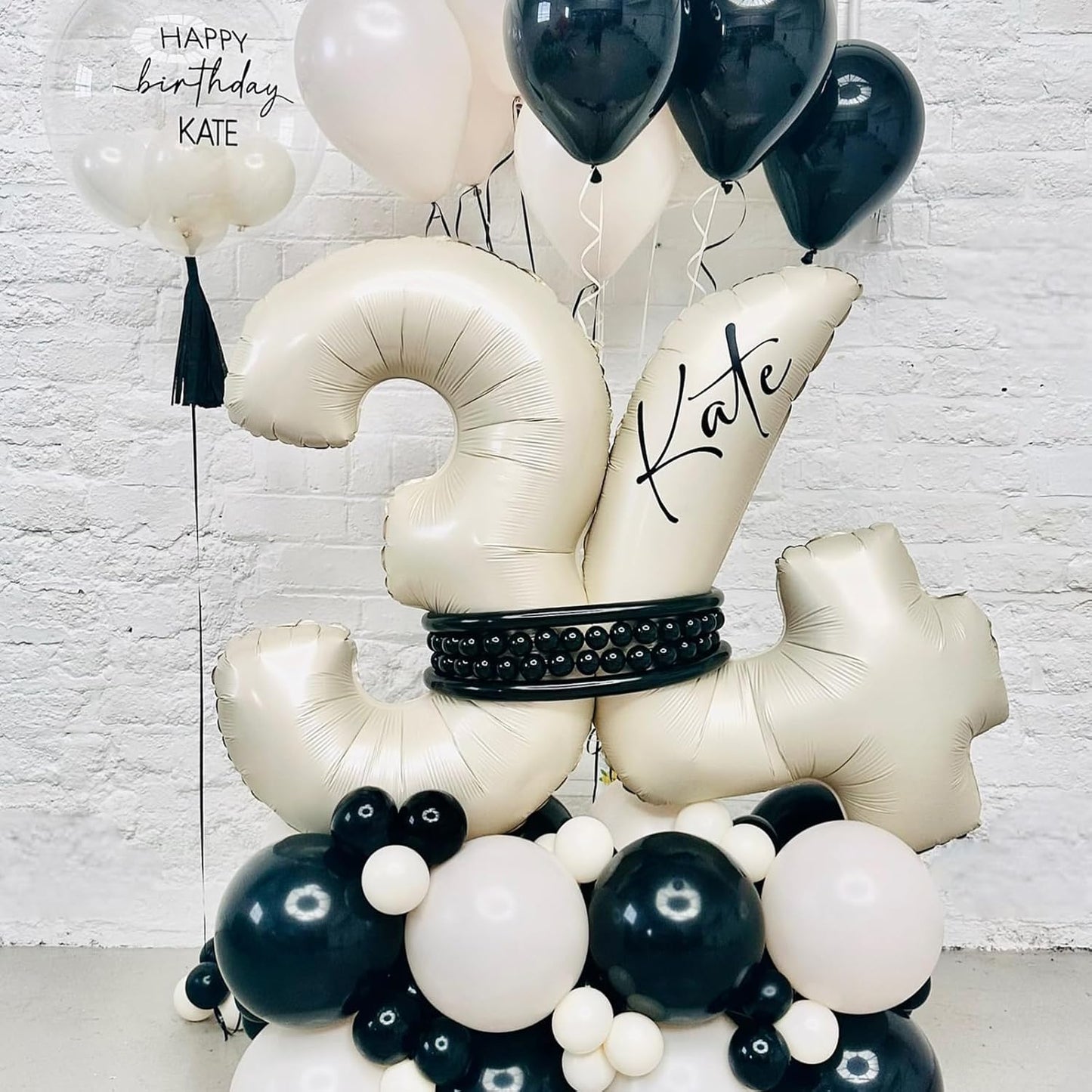 40 Inch Beige Numbers Balloons 3, Large Self Inflating Cream White Digit 3 Helium Balloons for 3rd Birthday Girls Boys, Foil Mylar Number 3 Balloons for Women Birthday Party Anniversary Decorations