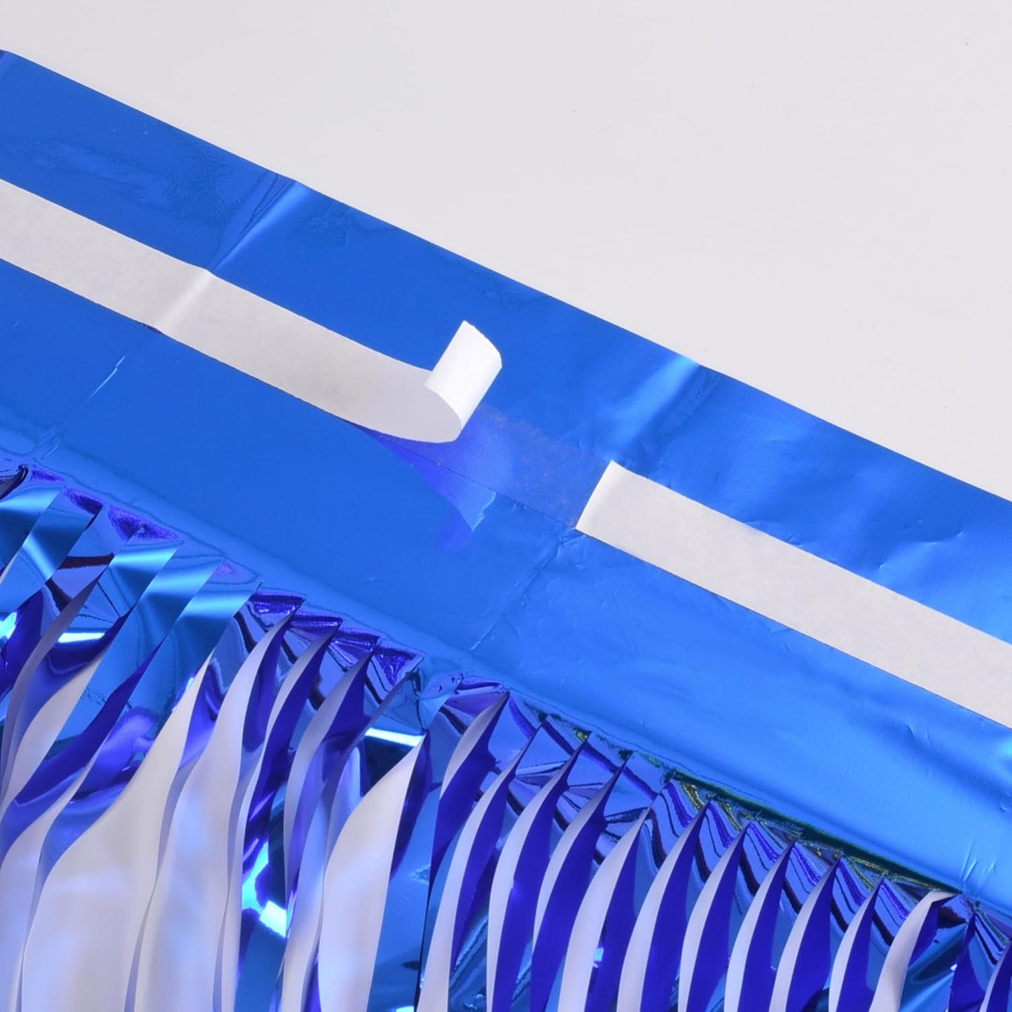 BRAVESHINE Foil Fringe Curtains - Metallic Tinsel Foil Curtain Party Steamers Backdrop for Boys Men/Blue Birthdays Decorations/Wedding/Anniversary Celebration/Sea Theme/Bachelorette Party