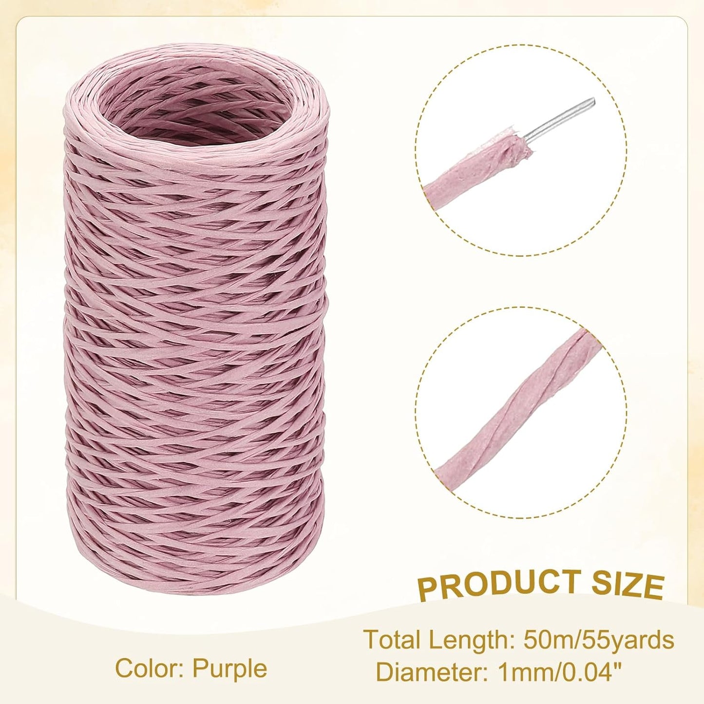 uxcell 164 Feet Floral Wire, 1mm Vine Bind Wire for DIY Crafts Flower Bouquet Christmas Wreaths Purple