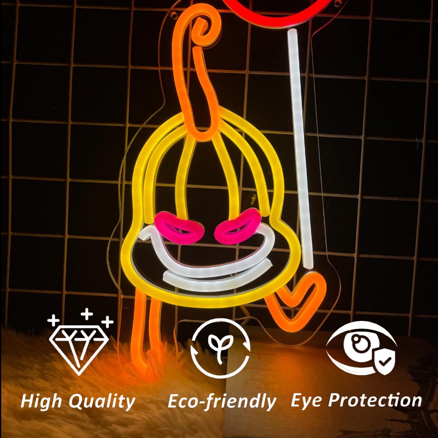 Halloween Neon Sign Pumpkin Balloon LED Lights Signs for Wall Decor Man Cave Bar Pub Bedroom Neon Funny Signs Gift for Men Boys Birthday Wall Art