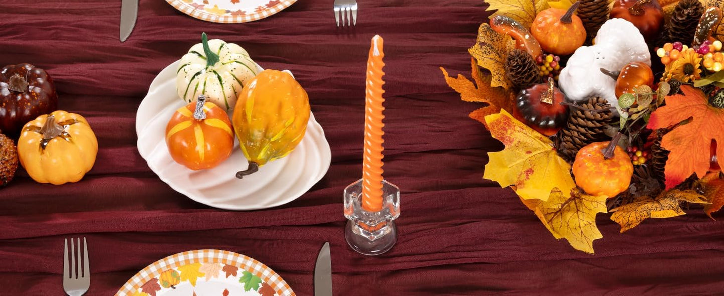 Burgundy Red Cheesecloth Table Runner Fall Table Runner Boho Gauze 120 Inches Red Cheese Cloth Fall Table Decorations for Thanksgiving Christmas Weddings Bridal Shower Candlelight