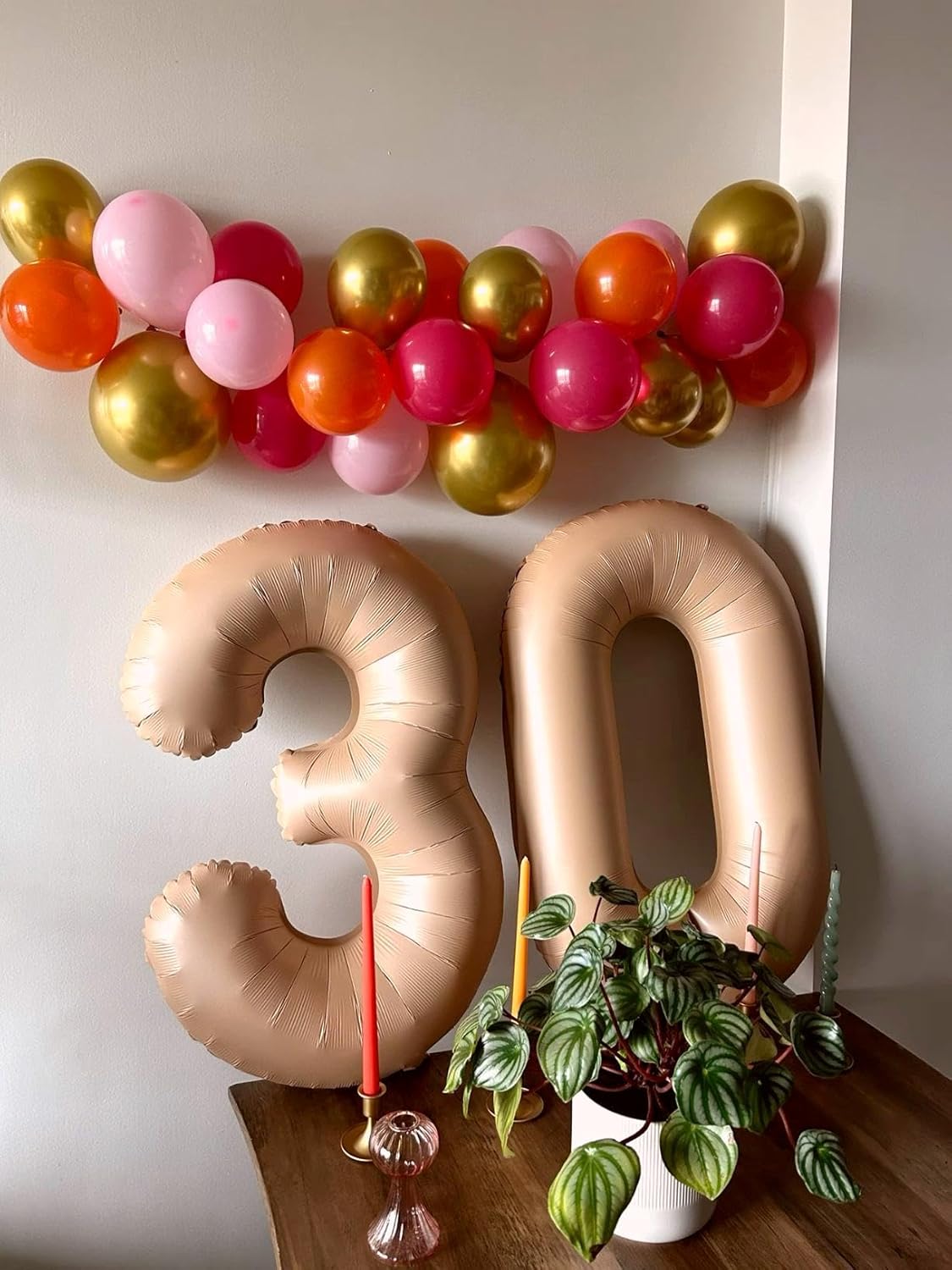Light Brown 40 Inch 0 Number Balloons, 0 Decorations for 10 20 30 40 50 60 70 80 90 100 Birthday, 2026 Light Brown Foil Giant Birthday Graduations Anniversary Party Balloon
