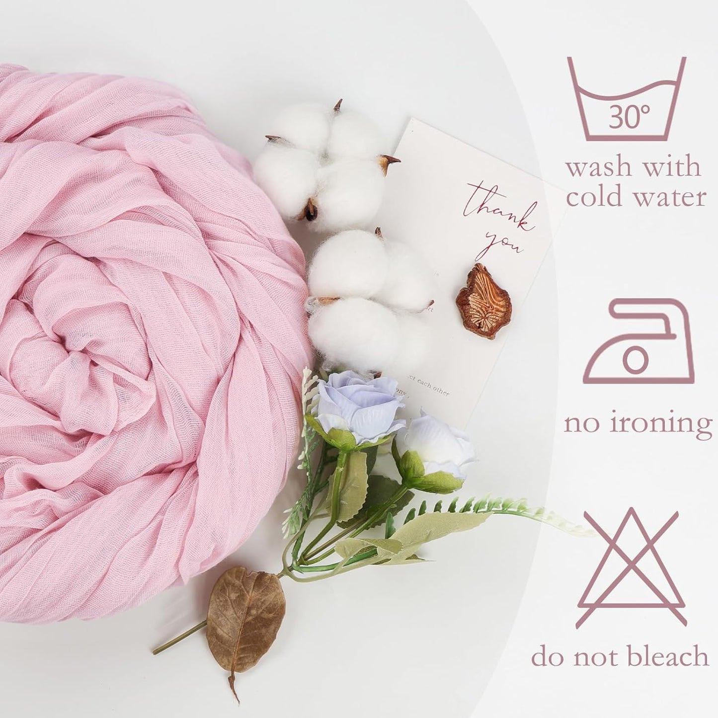 12 Pack Pink Cheesecloth Table Runner 10ft Boho Gauze Fabric Cheese Cloth Table Runner 35 x 120 Inch Rustic Sheer Runner for Romantic Wedding Decor Baby Shower Party Table Centerpiece Decoration