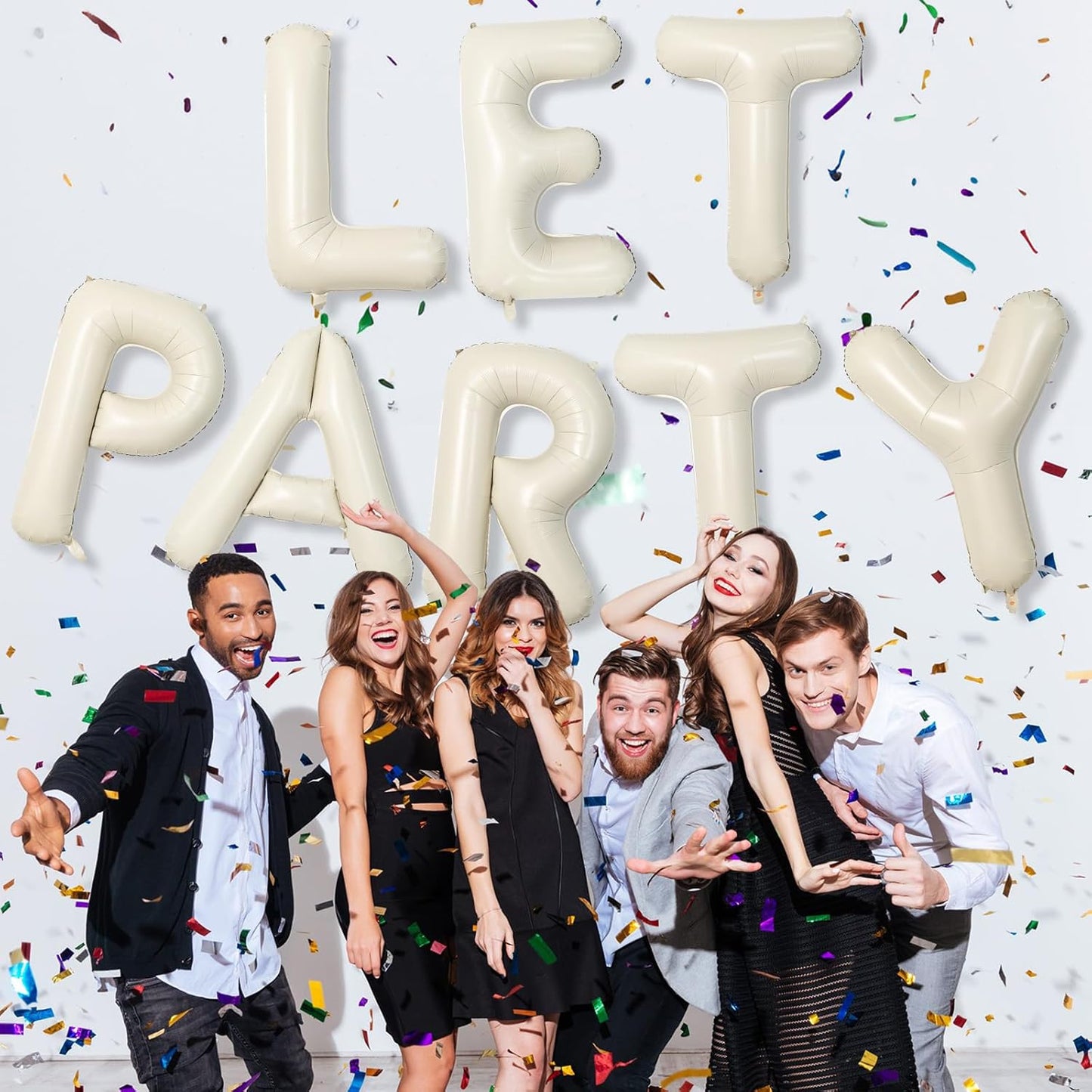 Big Letters Balloon E, 40 Inch Cream White Sand Helium Mylar Alphabet for Customizing Name, Self Inflating Beige Foil Custom Letter for Girls Birthday Party Baby Shower Decoration