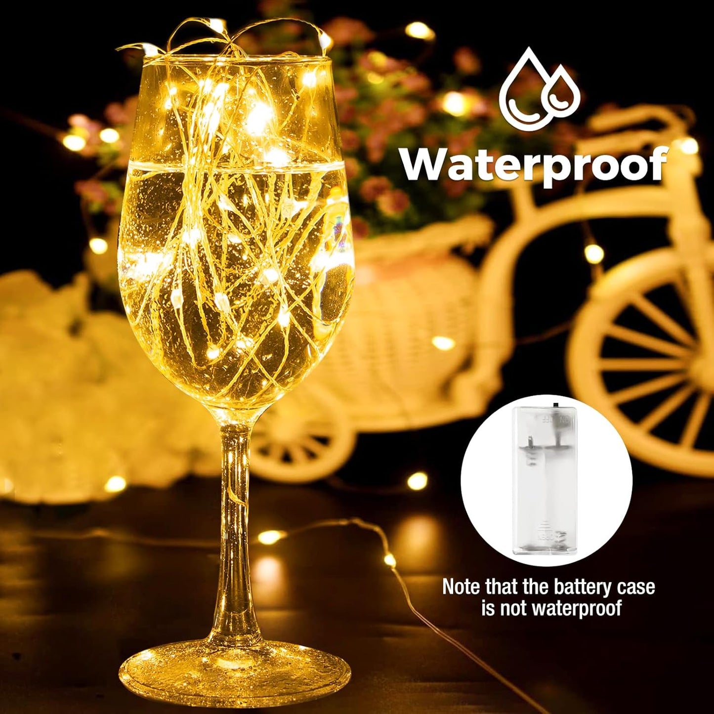 btfarm 10 Pack Fairy Lights Battery Operated with Timer, 10FT 30LED Twinkle Lights Waterproof, Copper Wire Christmas String Lights Battery Powered for Indoor Outdoor Wedding Party Holiday Decorations