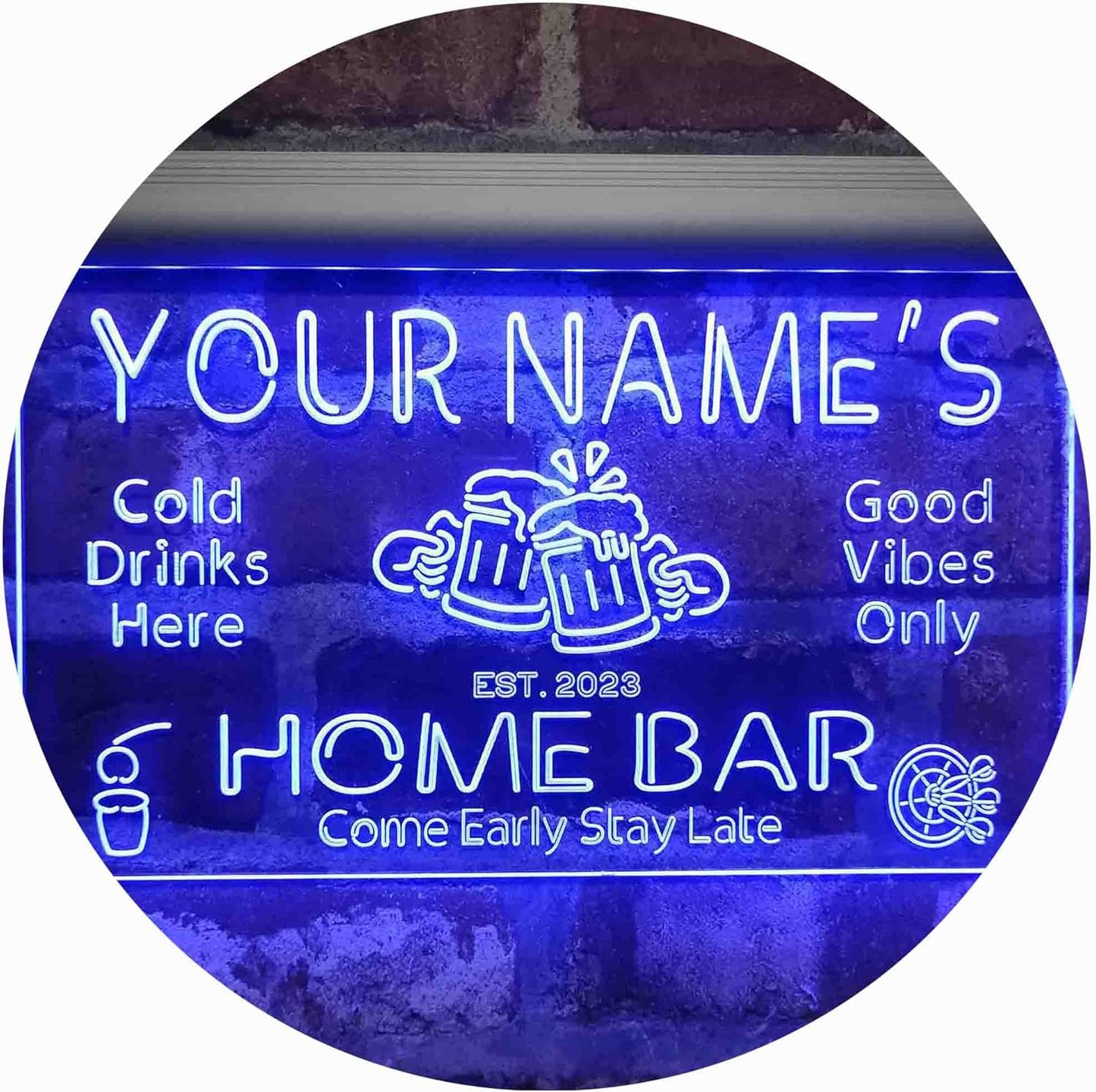 ADVPRO Personalized Your Name Custom Home Bar Beer Established Year Single Color LED Neon Sign 12 x 8.5 Inches st4s32-p11-tm-b