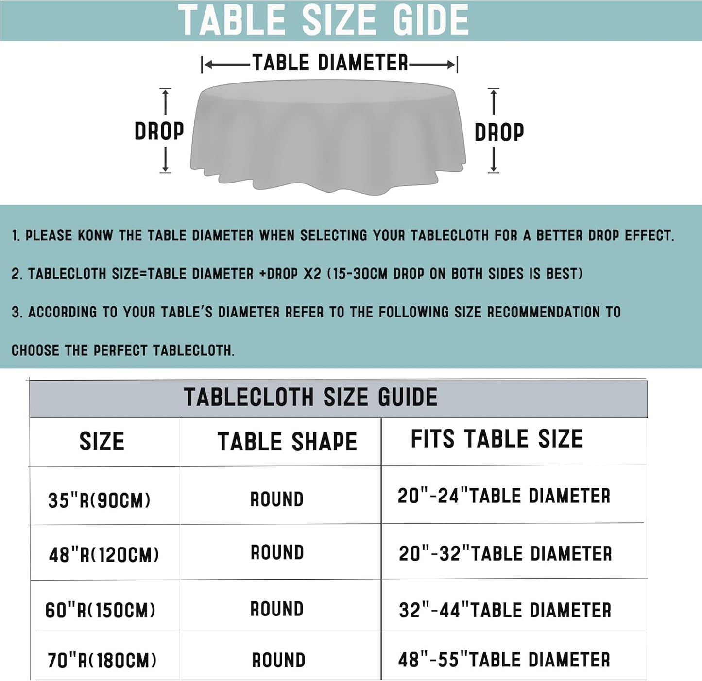 White Lace Tablecloth Round Embroidered Lace Tablecloth Vintage Decorative Exquisite Border Table Cover for Party Wedding Home Decorations, Round-48, White