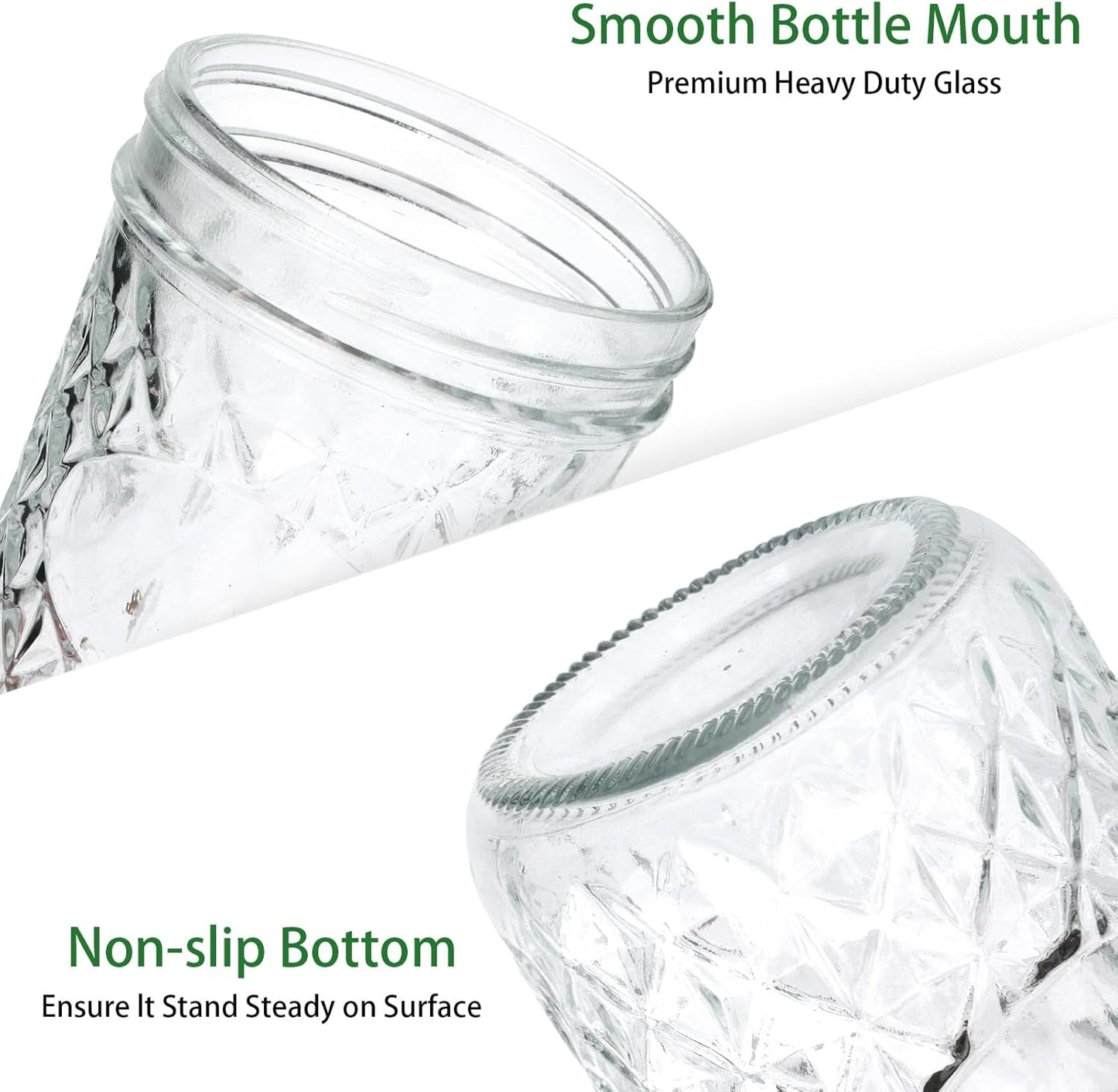 Wide Mouth Mason Jars 12Pack,Mason Jars 16 oz with Lids,Canning Jars with Metal Airtight Lids and Bands,Ideal for Jam, Water,Vegetative,Beans, Candy,Honey, Wedding Favors