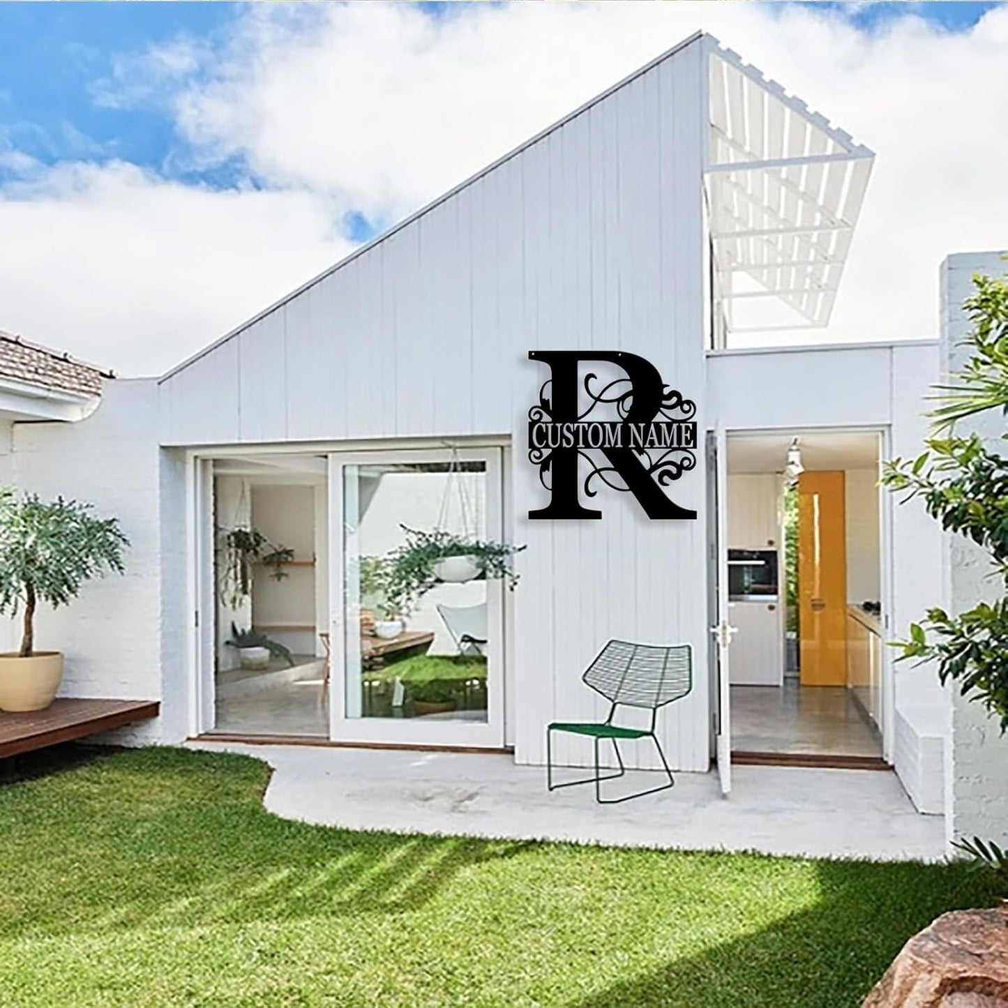 Custom Metal Name Sign, Personalized Family Last Name Signs for Home, Split Letter Monogram Wall Art Decor, Customized Metal Signs for Outdoor, Personalized Wedding Housewarming Gift