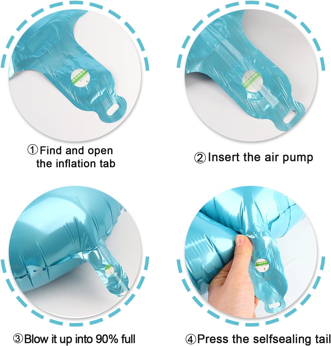 Pearl Blue 6 Number Balloon, 40 Inch Mylar Foil Number 6 Birthday Balloon, Digital Balloons for 6 16 Boy Girl Party Decorations Supplies, Big Helium Balloon for 26 36 46 60 Men Women Anniversary