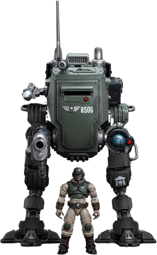 JOYTOY Warhammer 40K Action Figure Astra Militarum Cadian Armoured Sentinel Collection Anime Model 1/18 for Unisex, Adult, Christmas, Birthday Gift